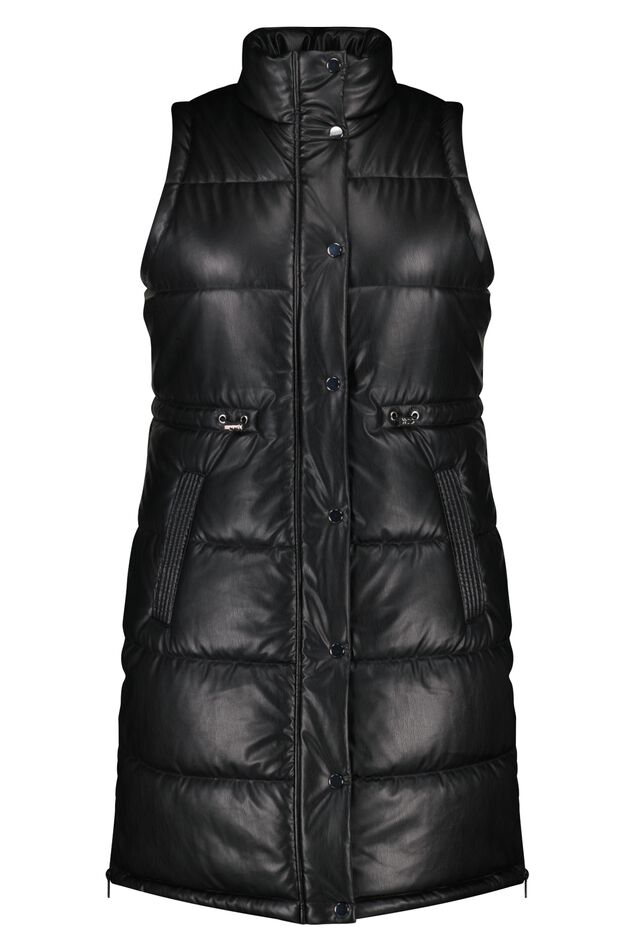 Vegan leren bodywarmer image number 1