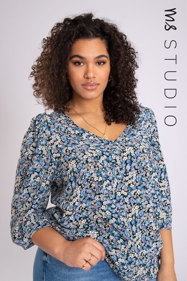 Blouse met pofmouw image number 0