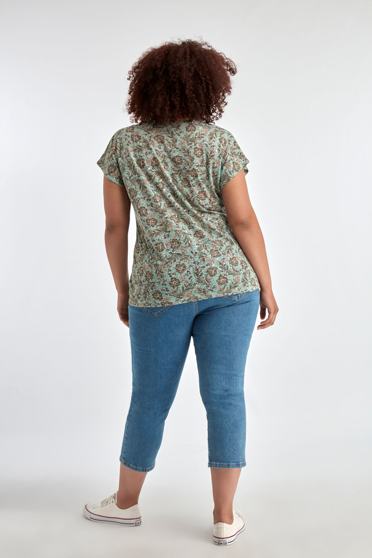 7/8 skinny jeans met studs en split image number 3