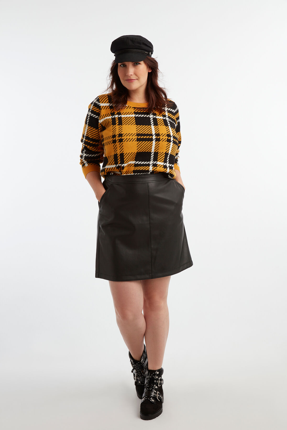 Trui met geruite print image number 3