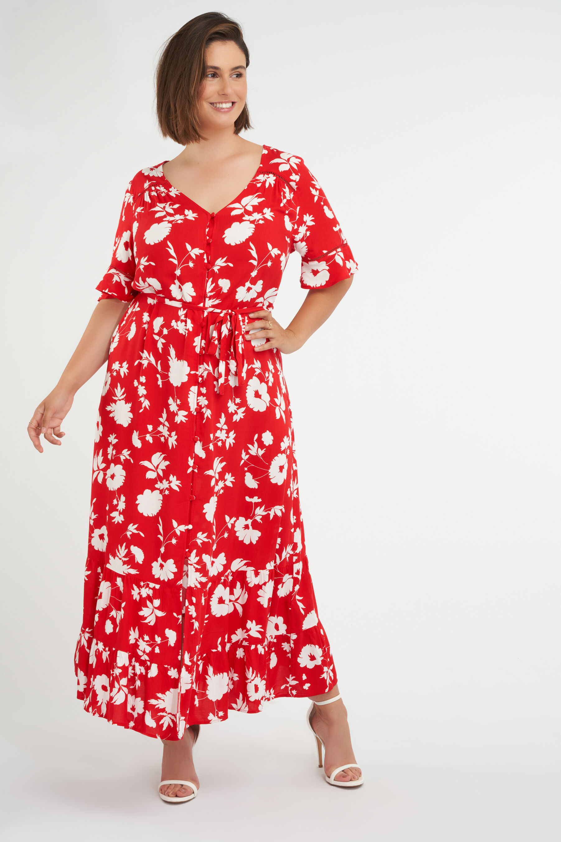 Lange jurk met print image number 7