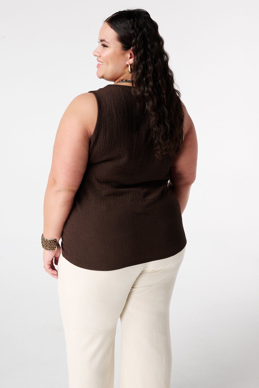 Mouwloze top met structuur image number 3