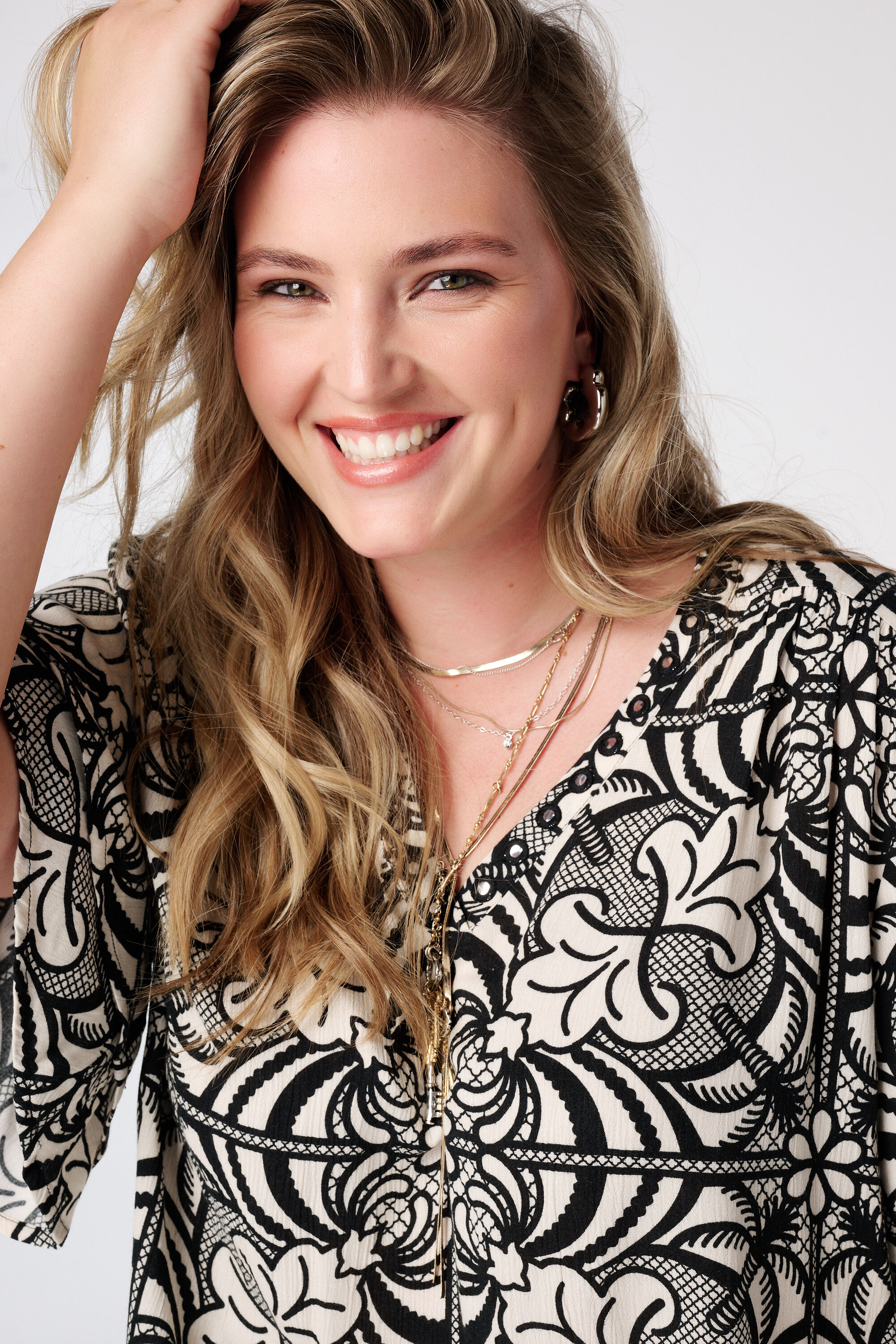 Blouse met korte vlindermouwen image number 4
