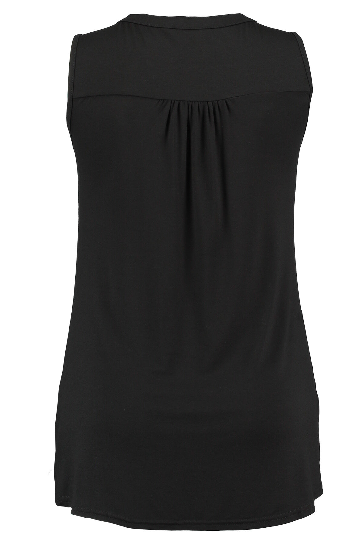 Effen pliss&eacute; top met kant image number 2