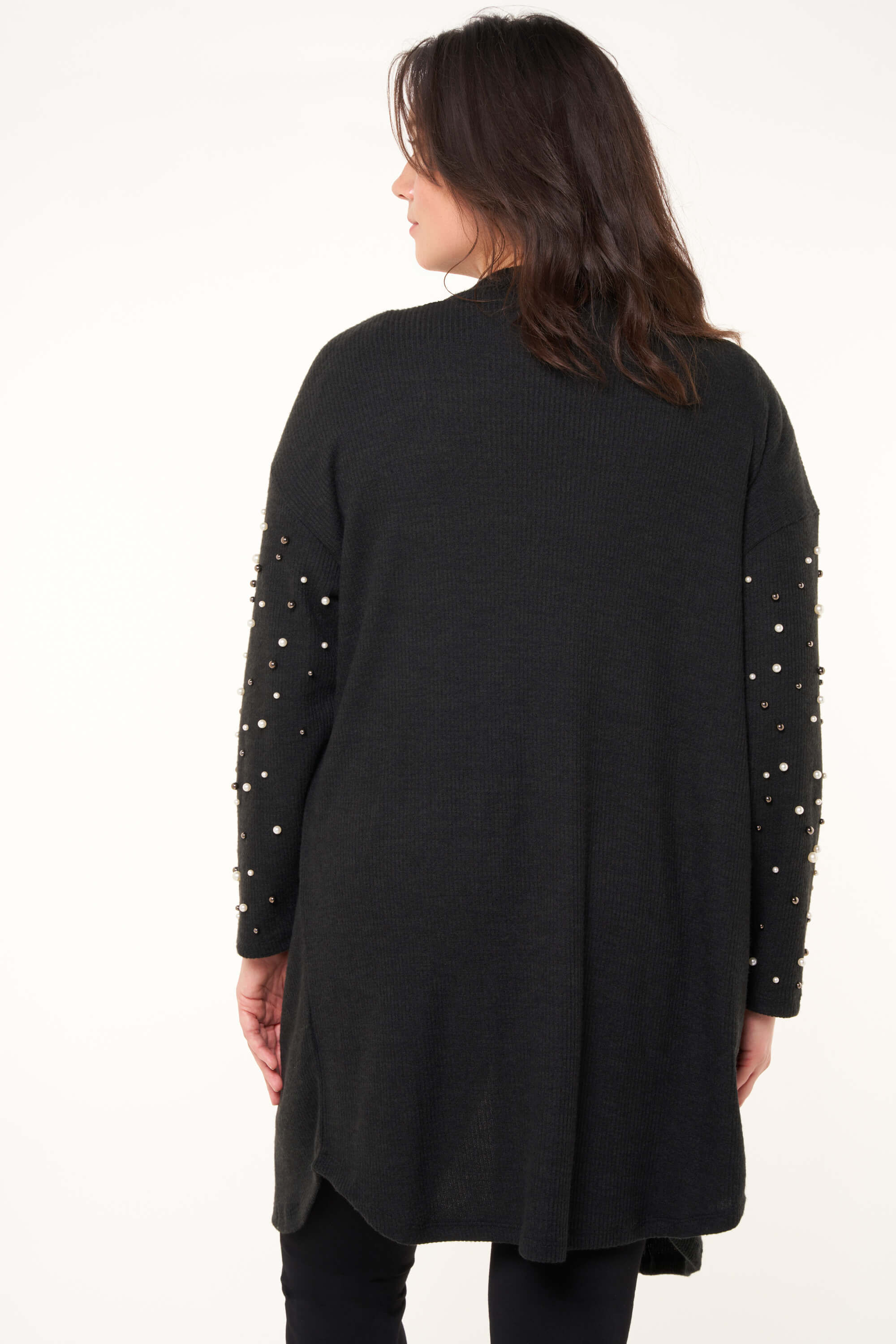 Openvallend vest met parels image number 3