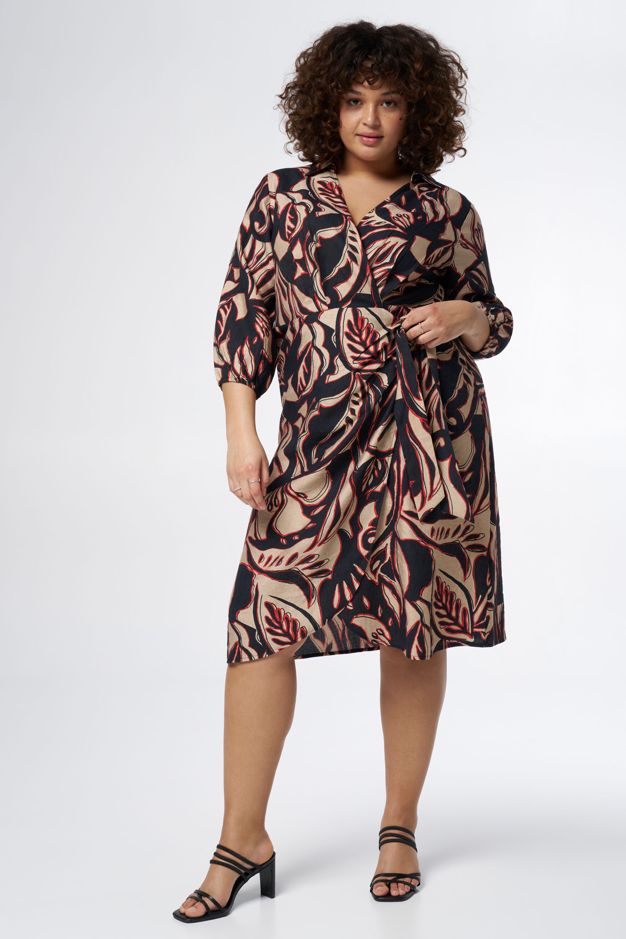 Jurk met kraag en print image number 6