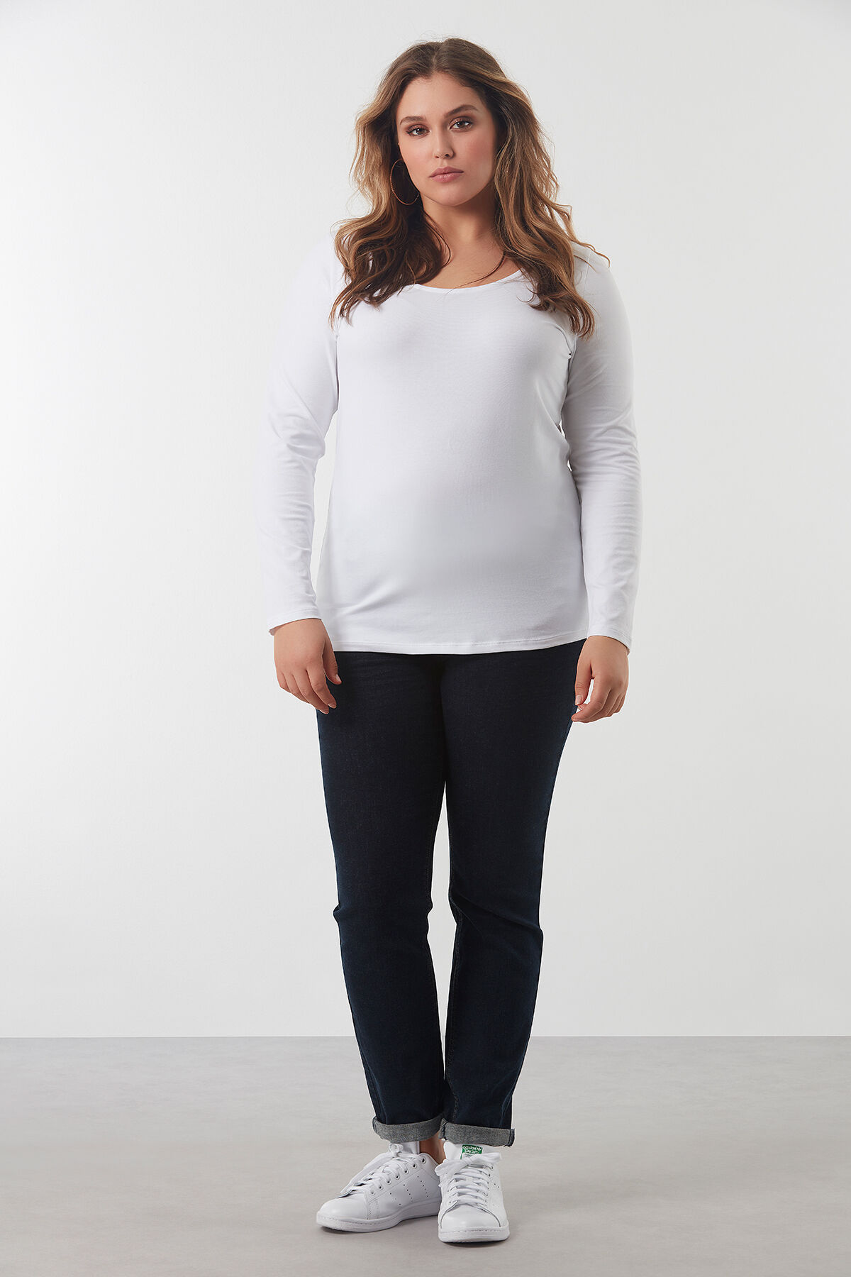 Basic T-shirt met lange mouwen image number 3