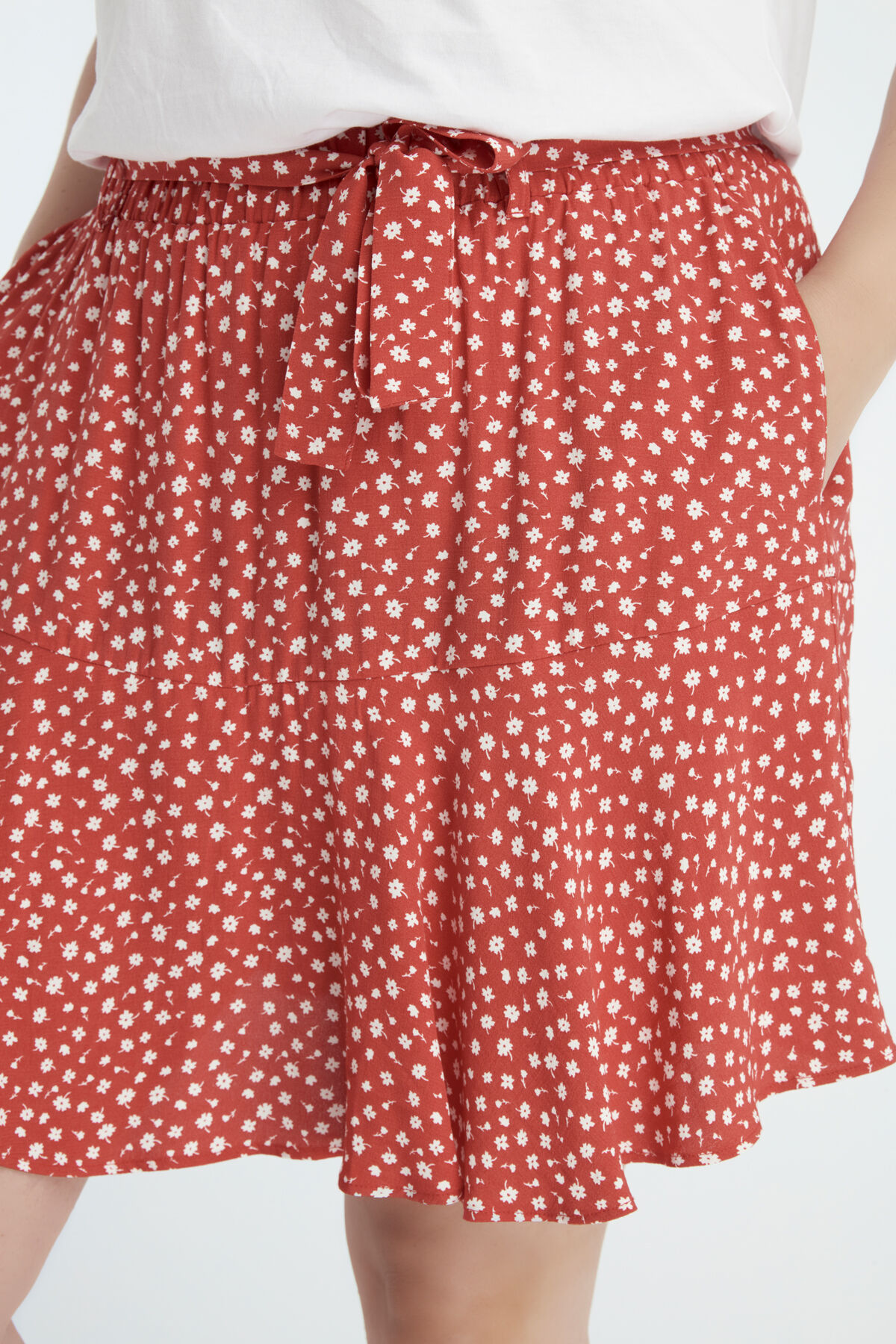 Skort met strik ceintuur image number 3