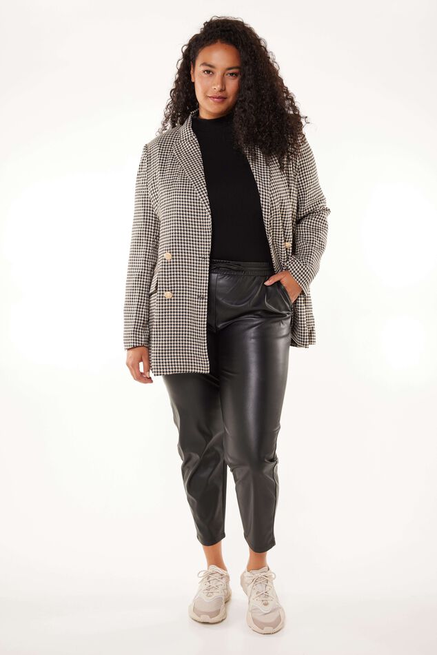 Blazer met pied-de-poule print image number 0