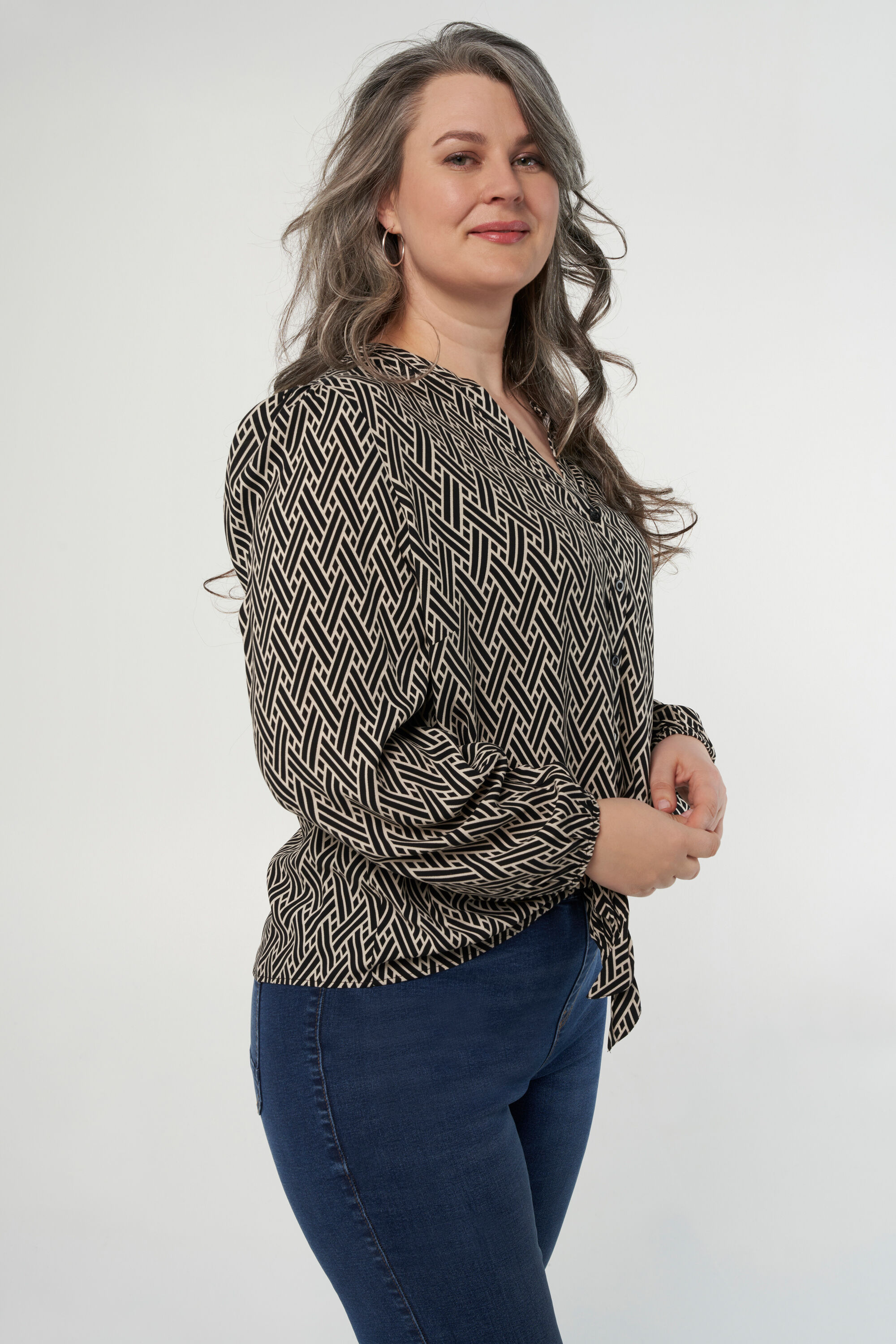 Blouse met grafische print image number 6