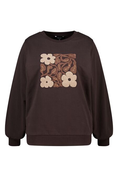 Sweater met geborduurde print