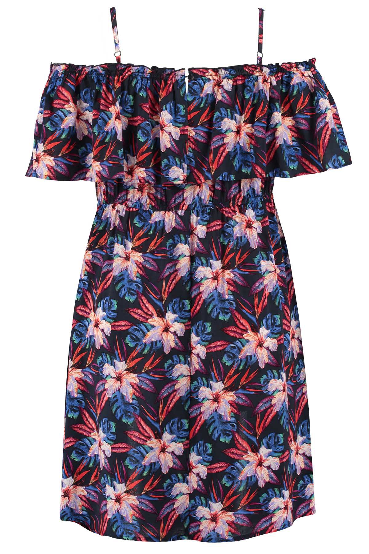 Off shoulder jurk met print image number 3