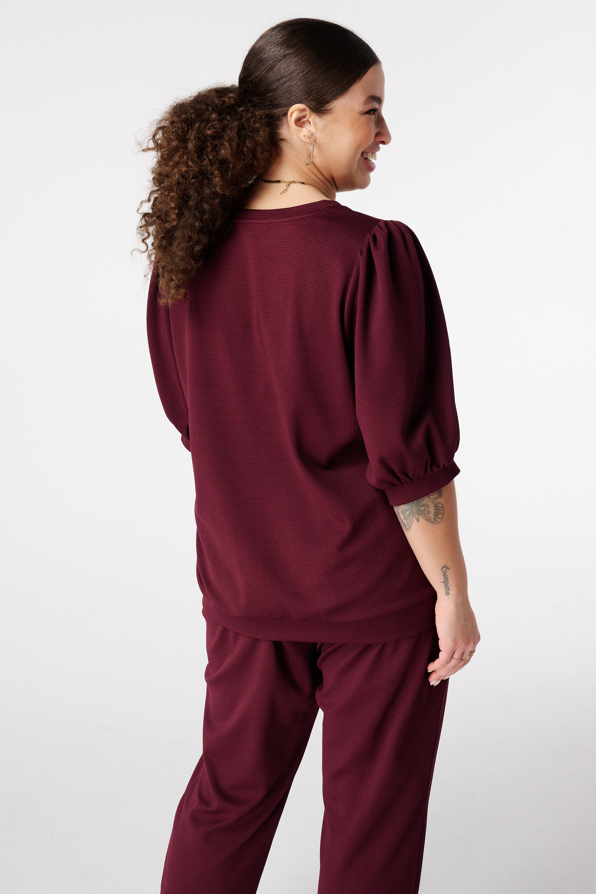 Top met pofmouwen image number 3