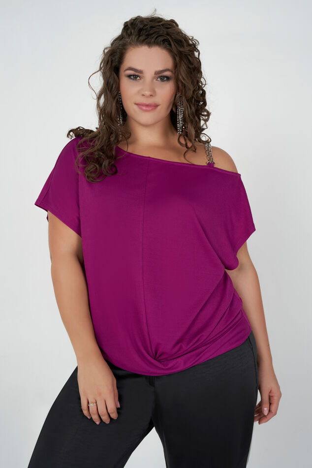 One shoulder top met details image number 0