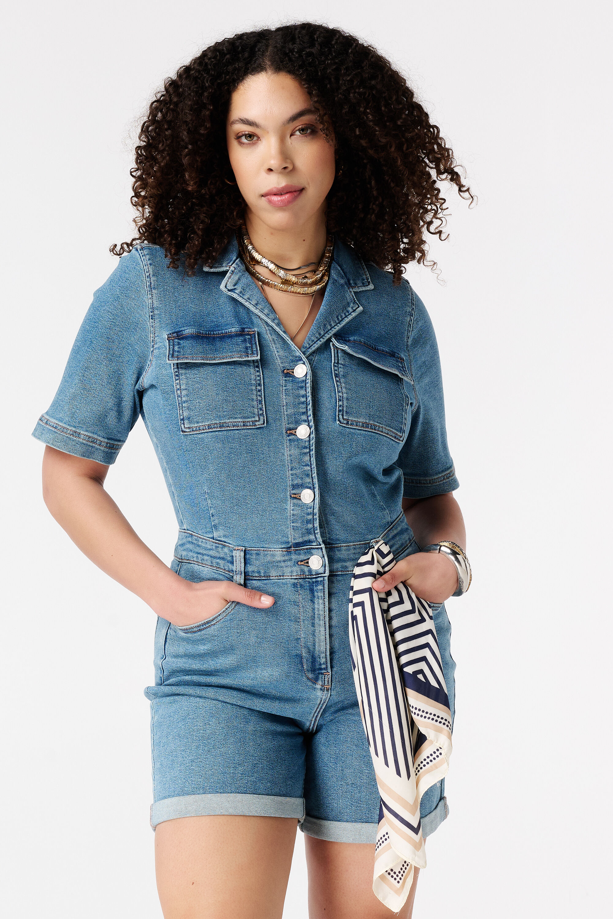 Denim playsuit image number 5