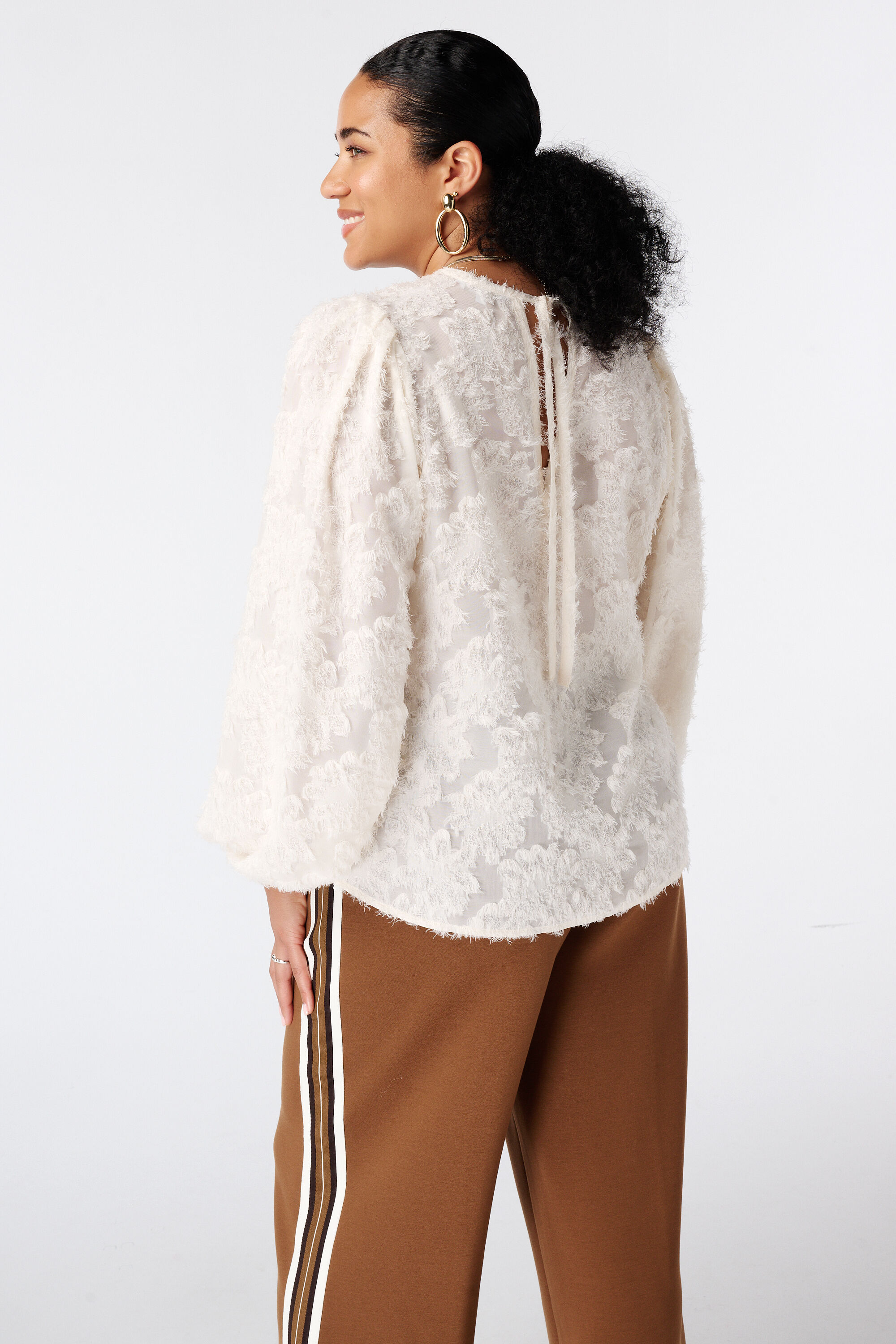 Blouse met ballonmouwen image number 3