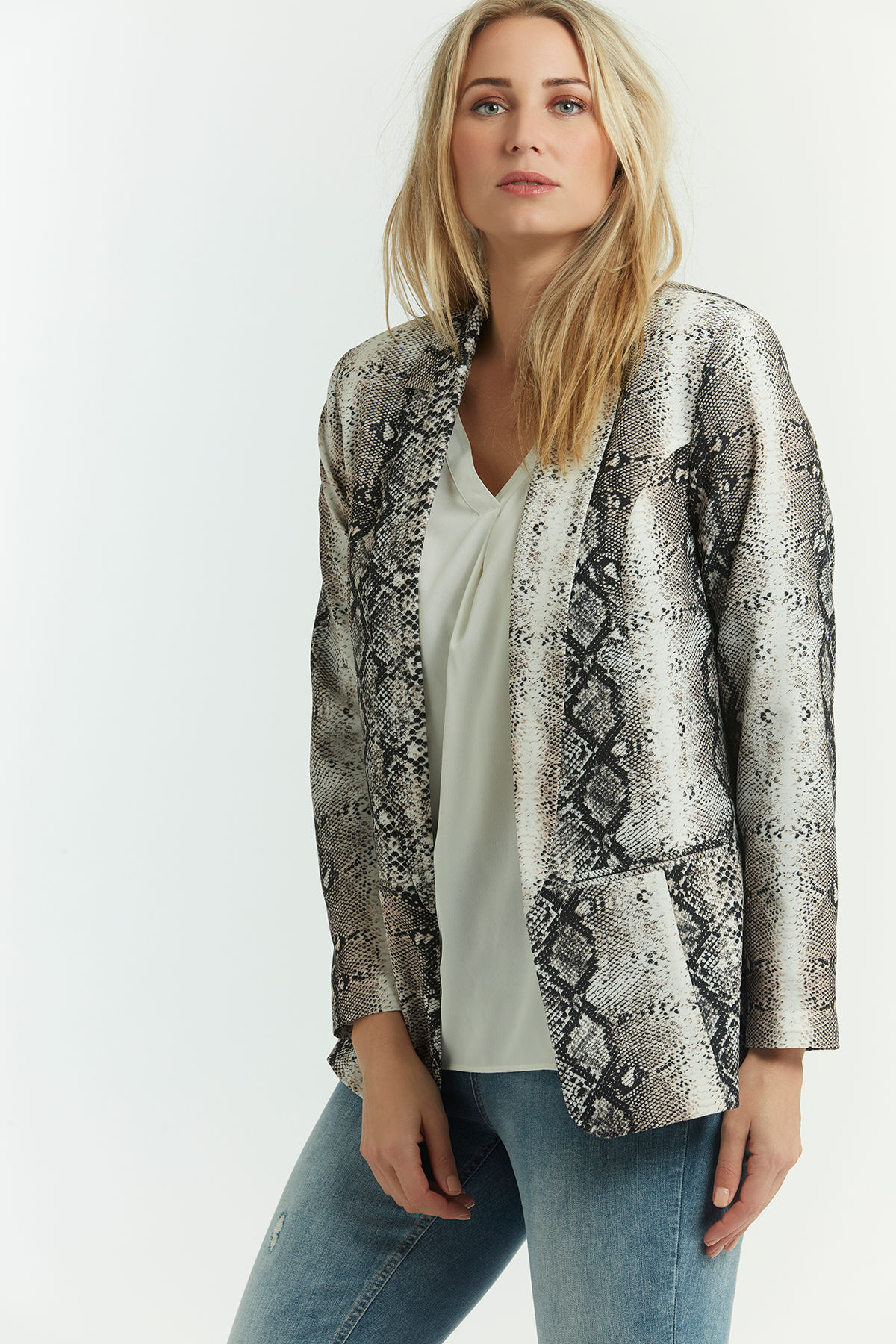 Blazer met slangenprint image number 3
