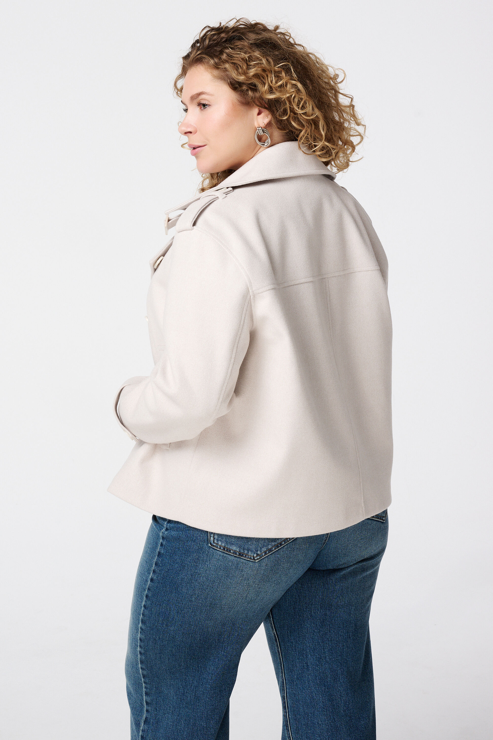 Korte double-breasted jas image number 3