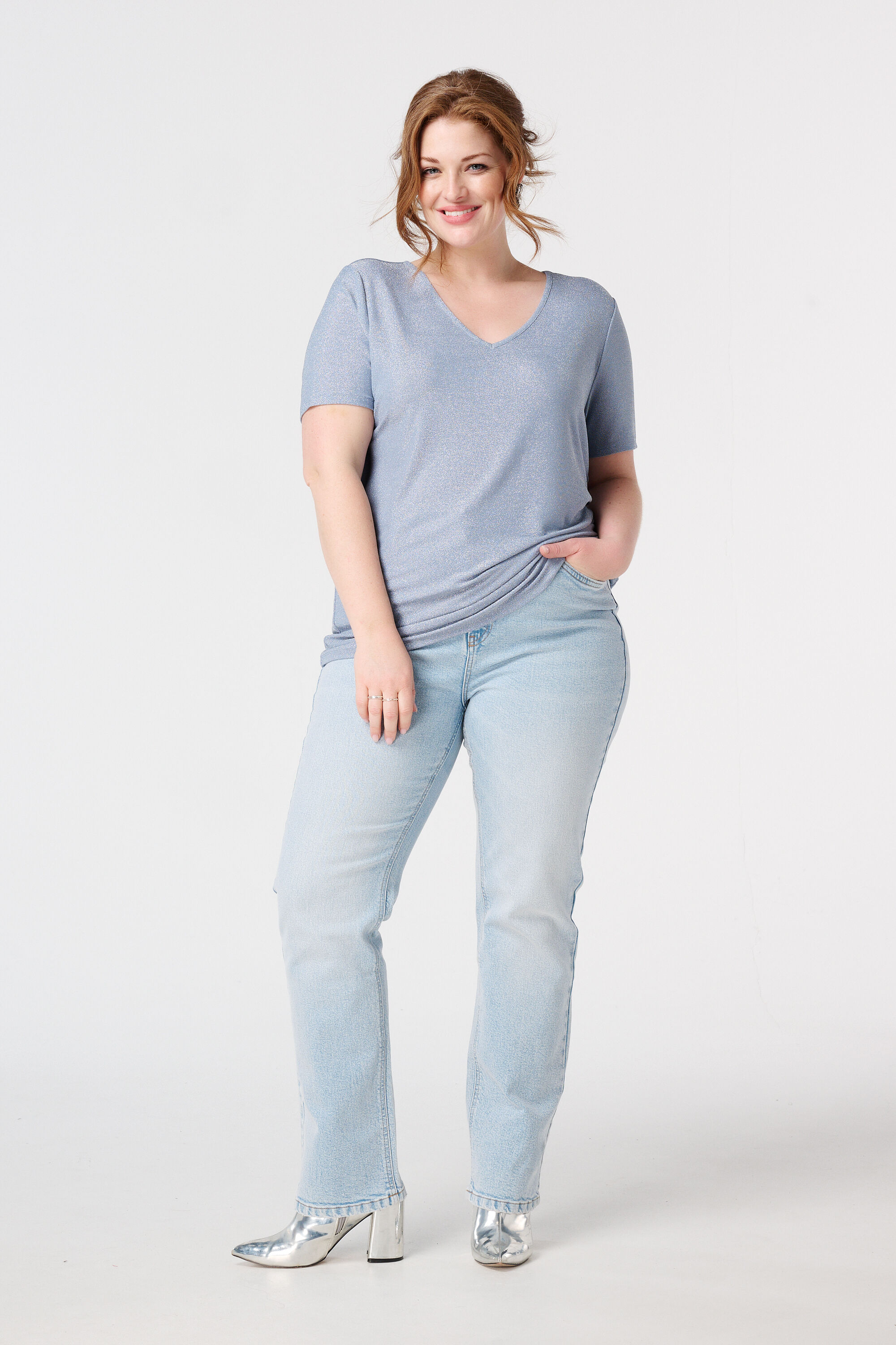 T-shirt met lurex image number 4