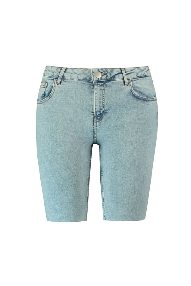 Denim biker short image number 1