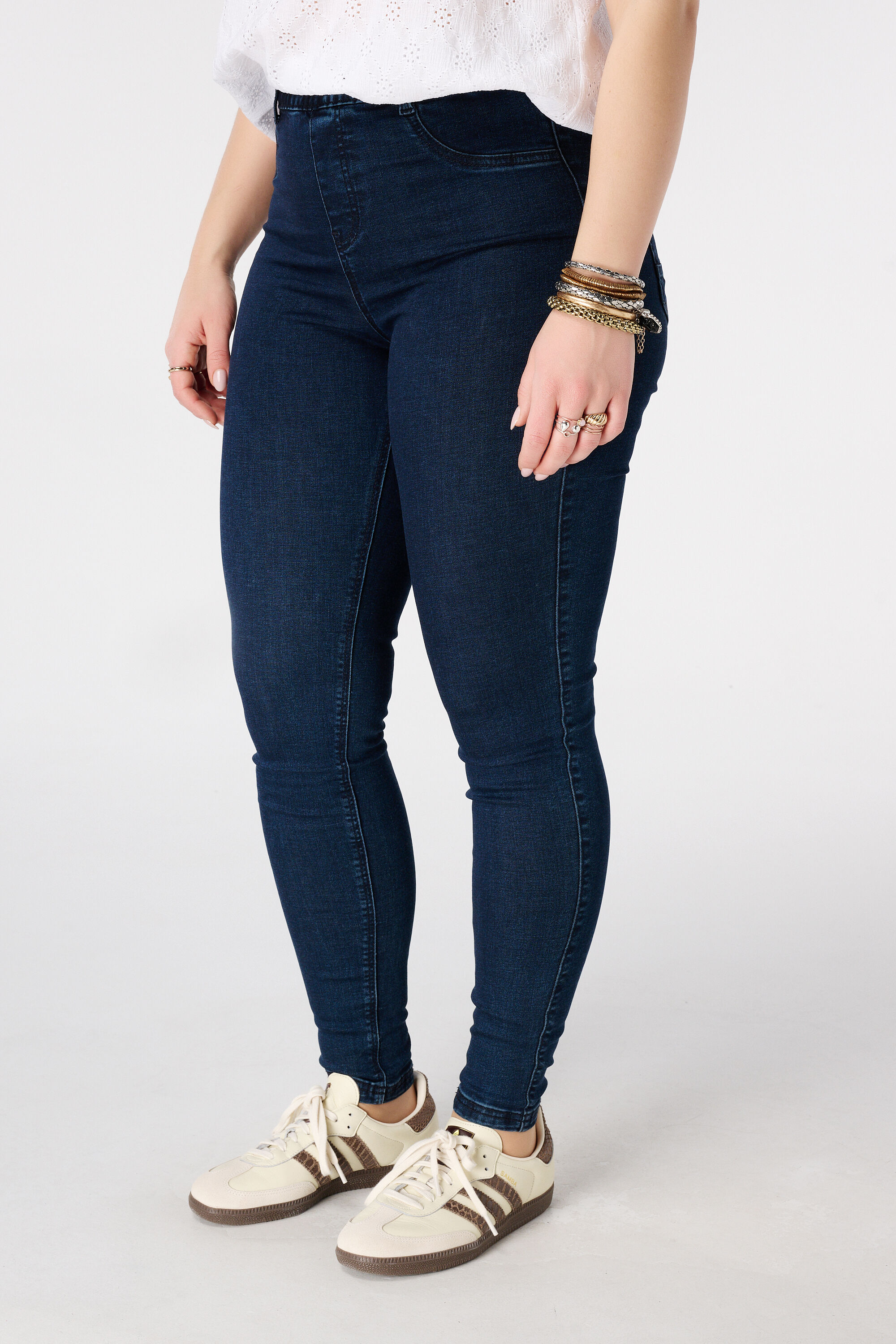 Tregging met denim look image number 5