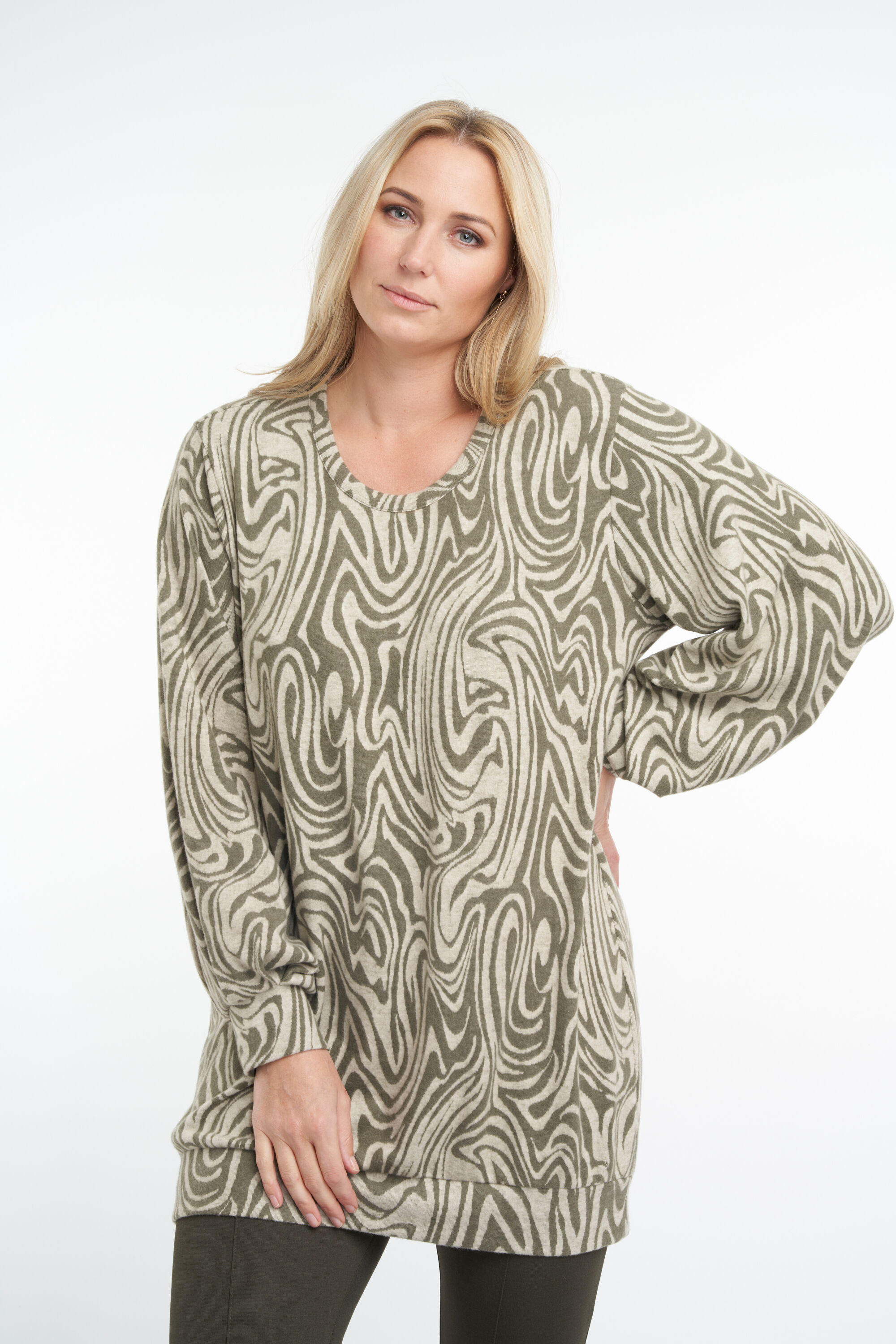 Dames Lange trui met print MS Mode