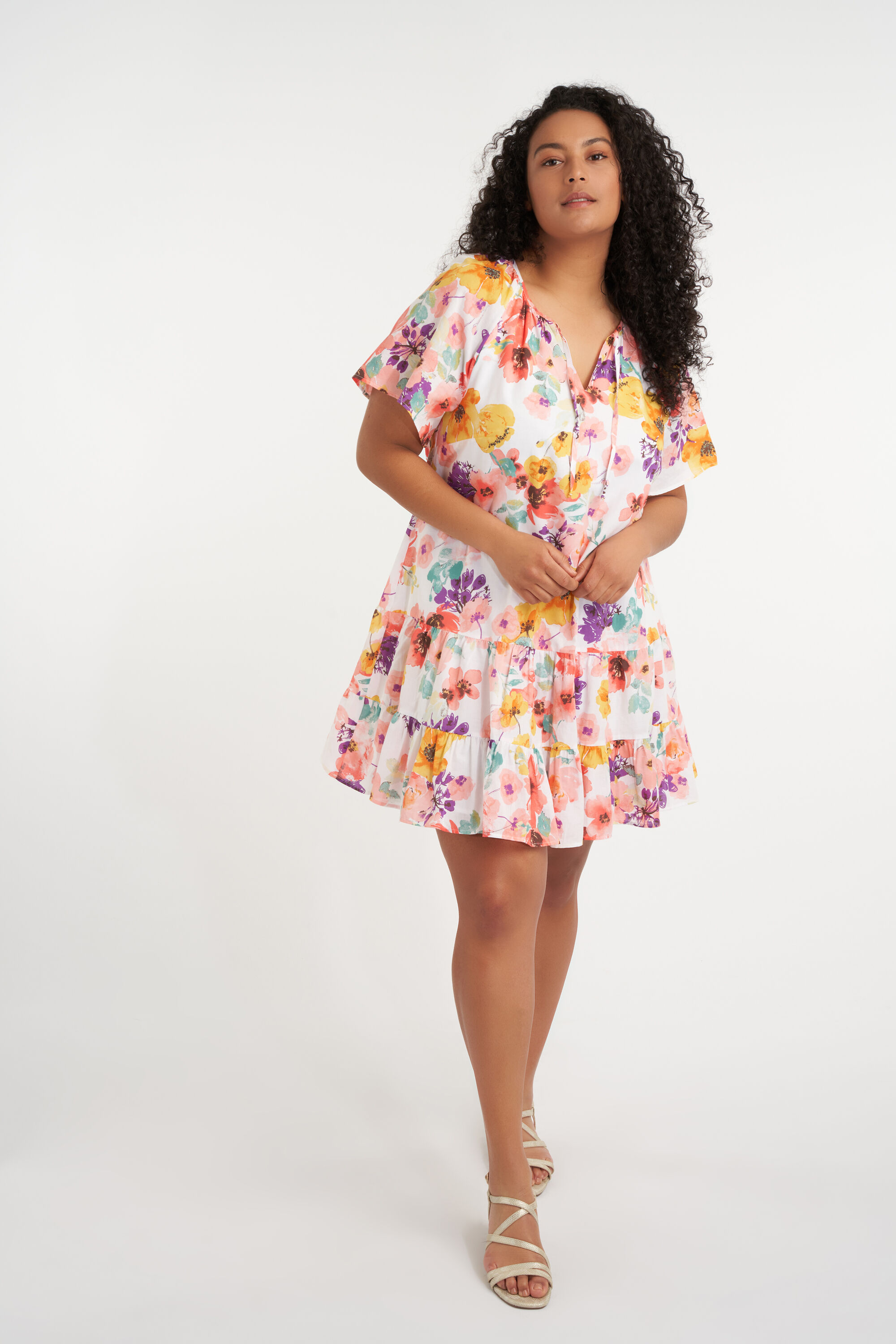 Dames Korte A lijn jurk met print MS Mode