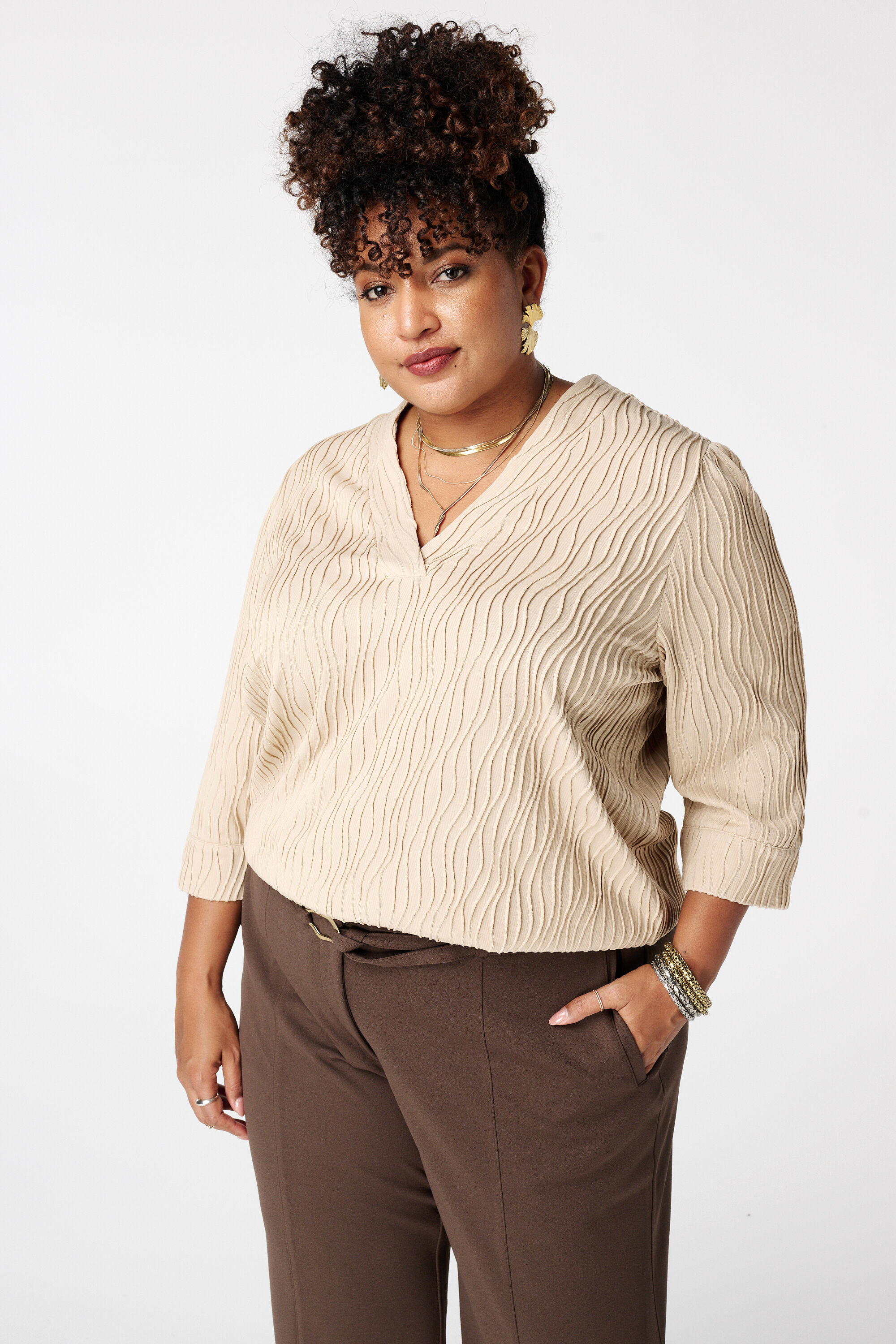 Top met golfende structuur