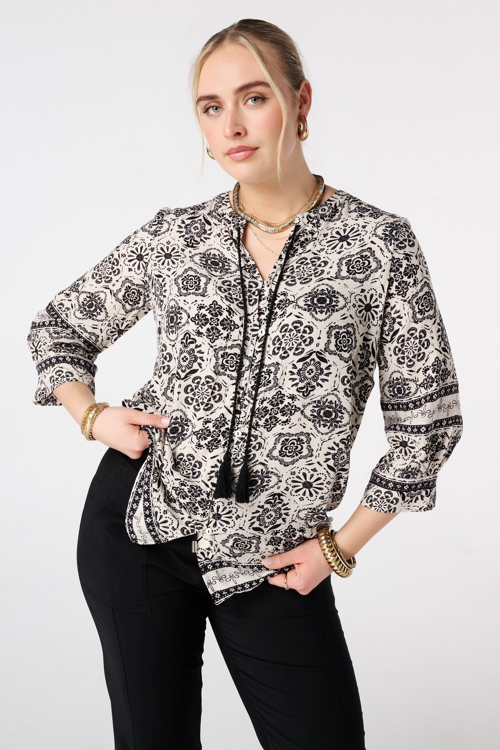 Blouse met knoopsluiting