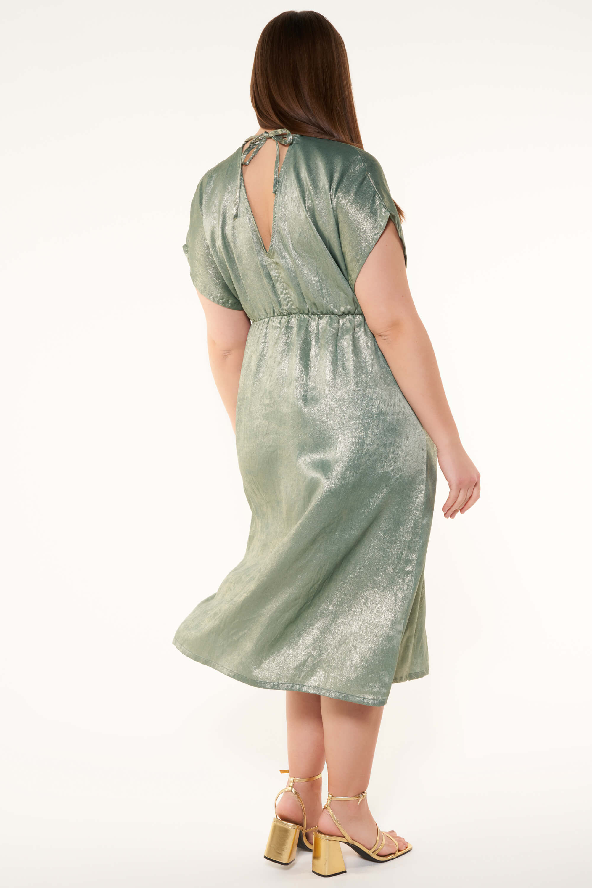 Jurk met metallic image number 3