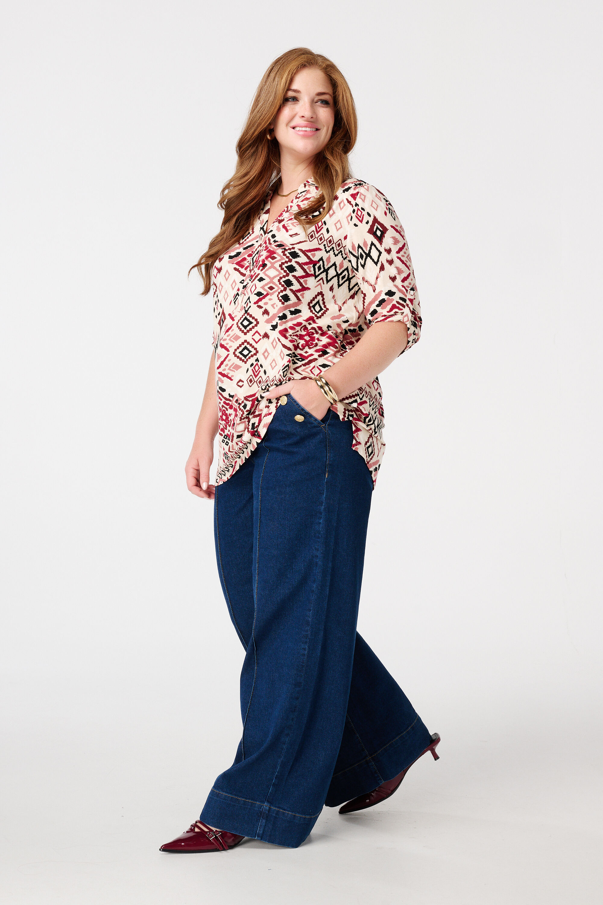 Jersey top met print image number 5