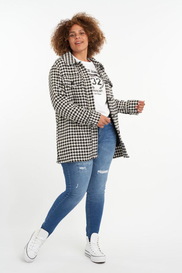 Shacket met pied-de-poule print image number 5