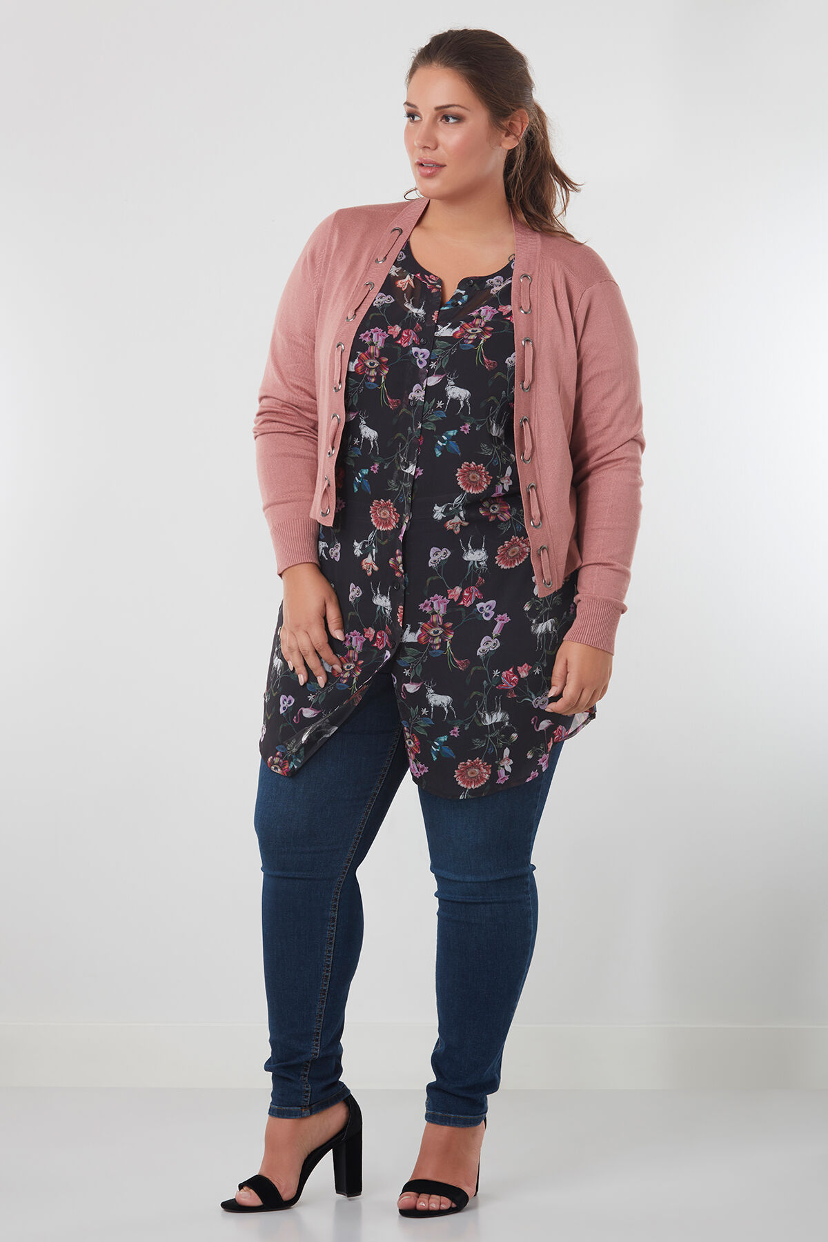 Lange blouse met bloemenprint image number 3