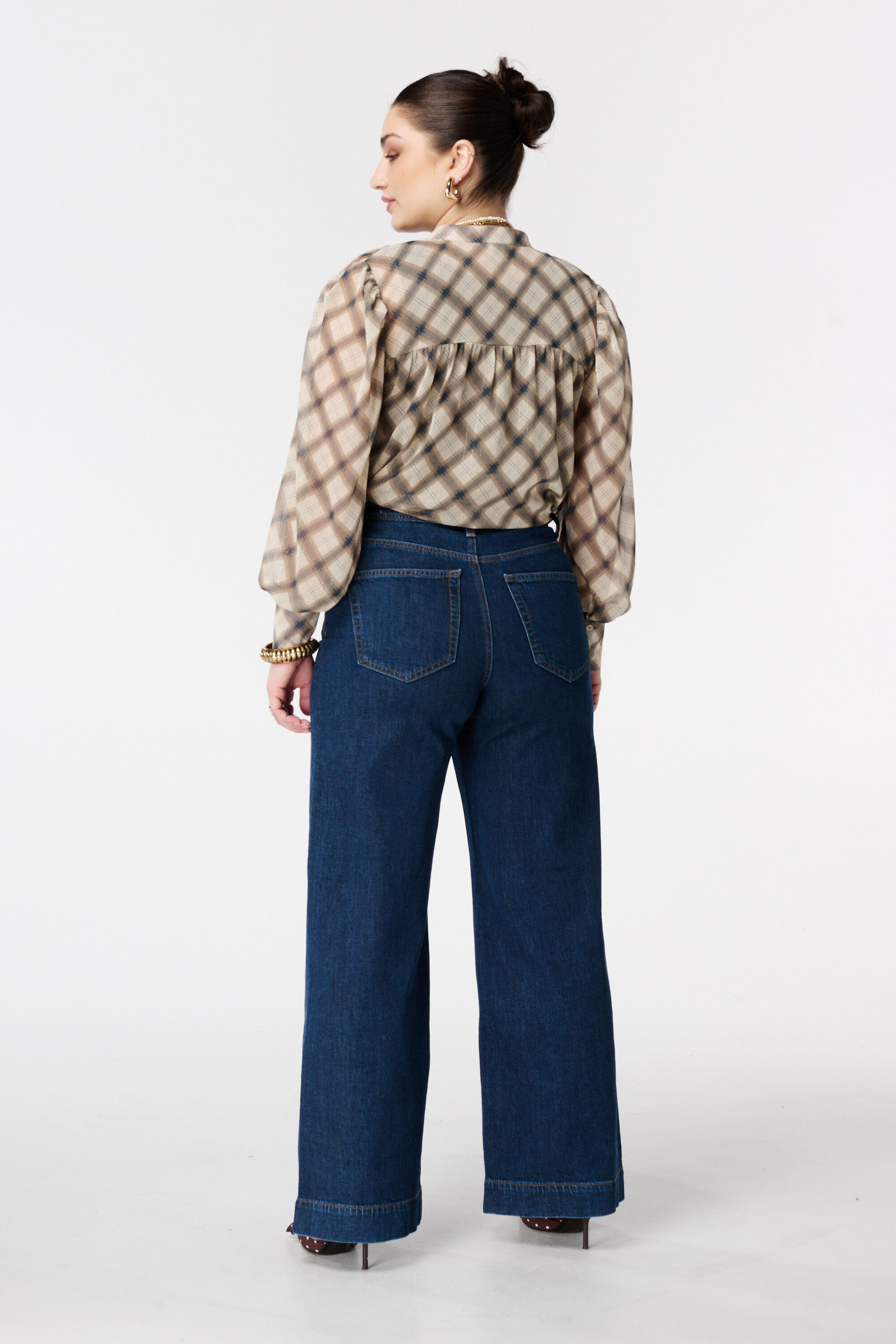 Wide leg jeans met steekzakken image number 3