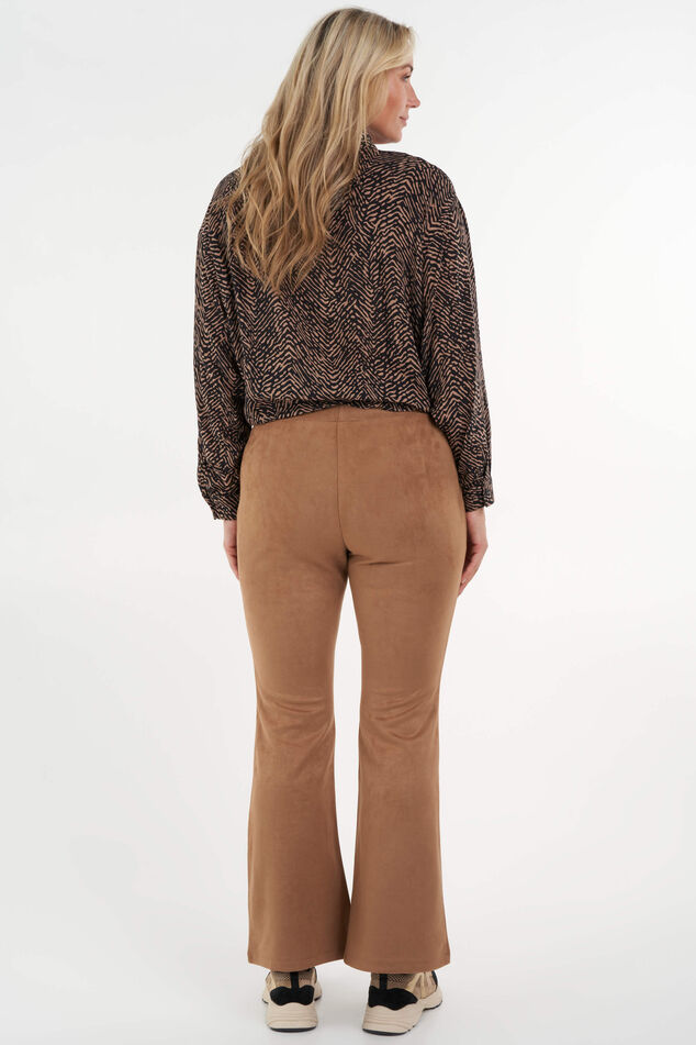 Suede flared legging image number 4