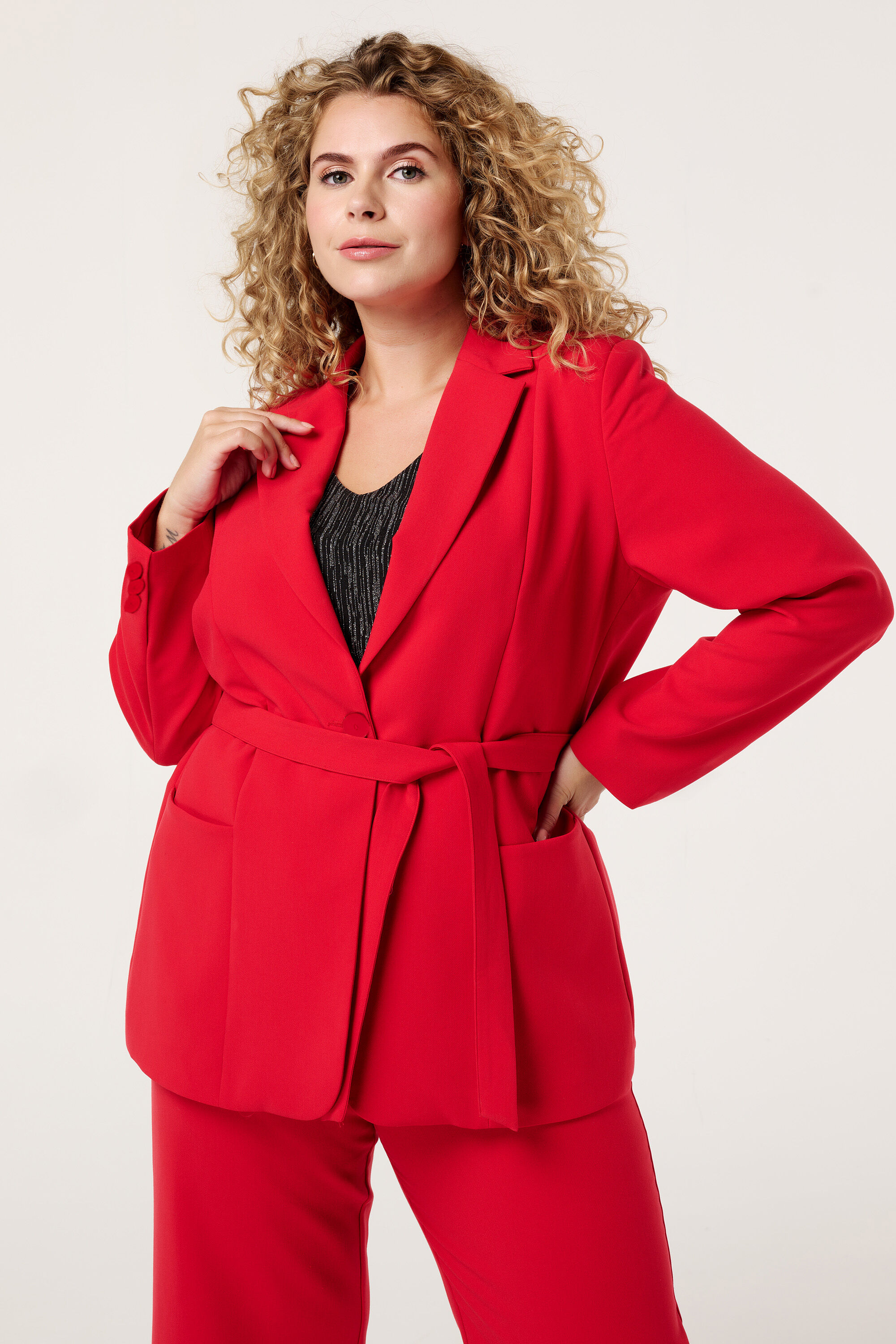 Blazer met ceintuur image number 6