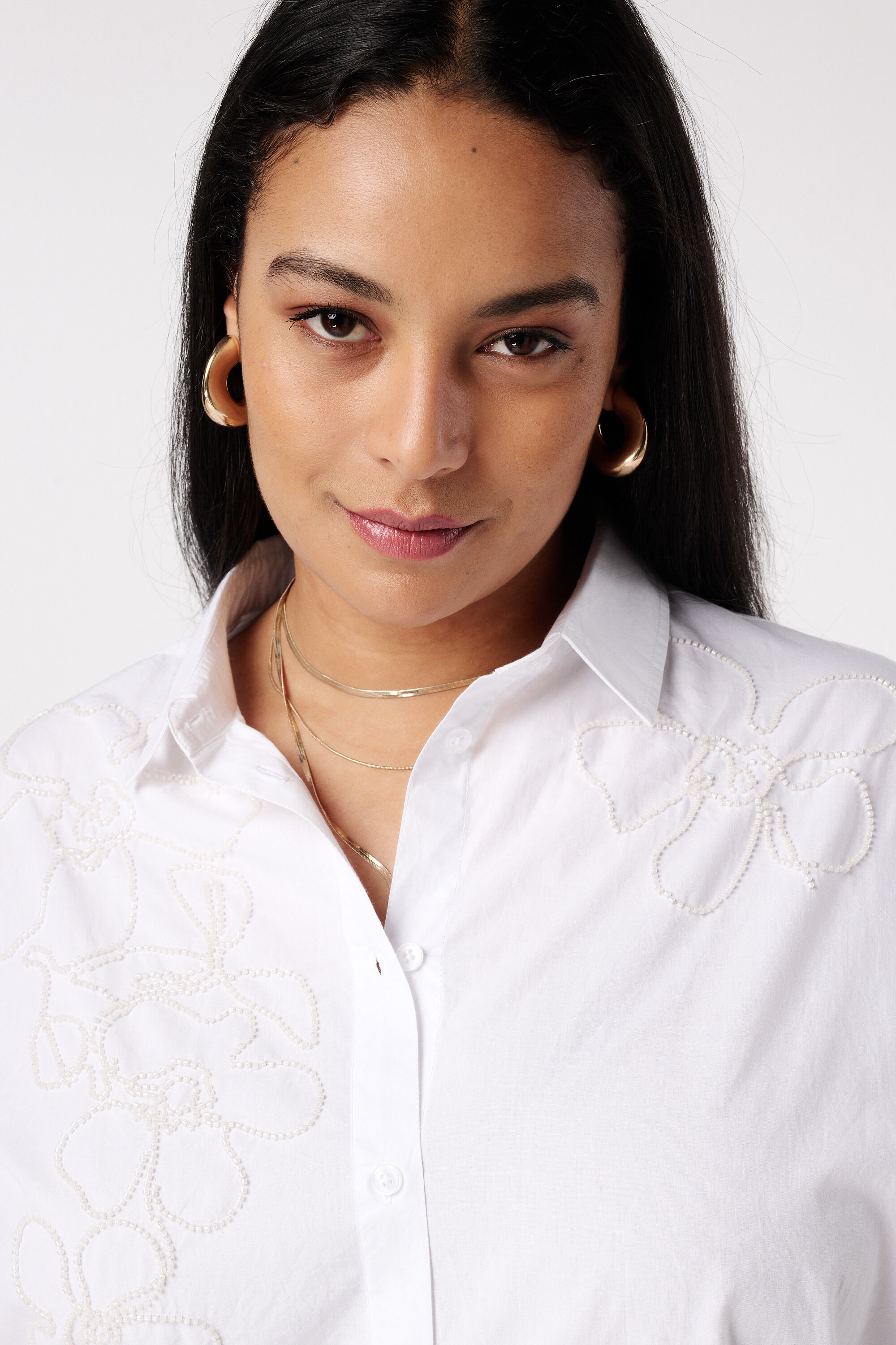 Lange blouse met parels image number 4