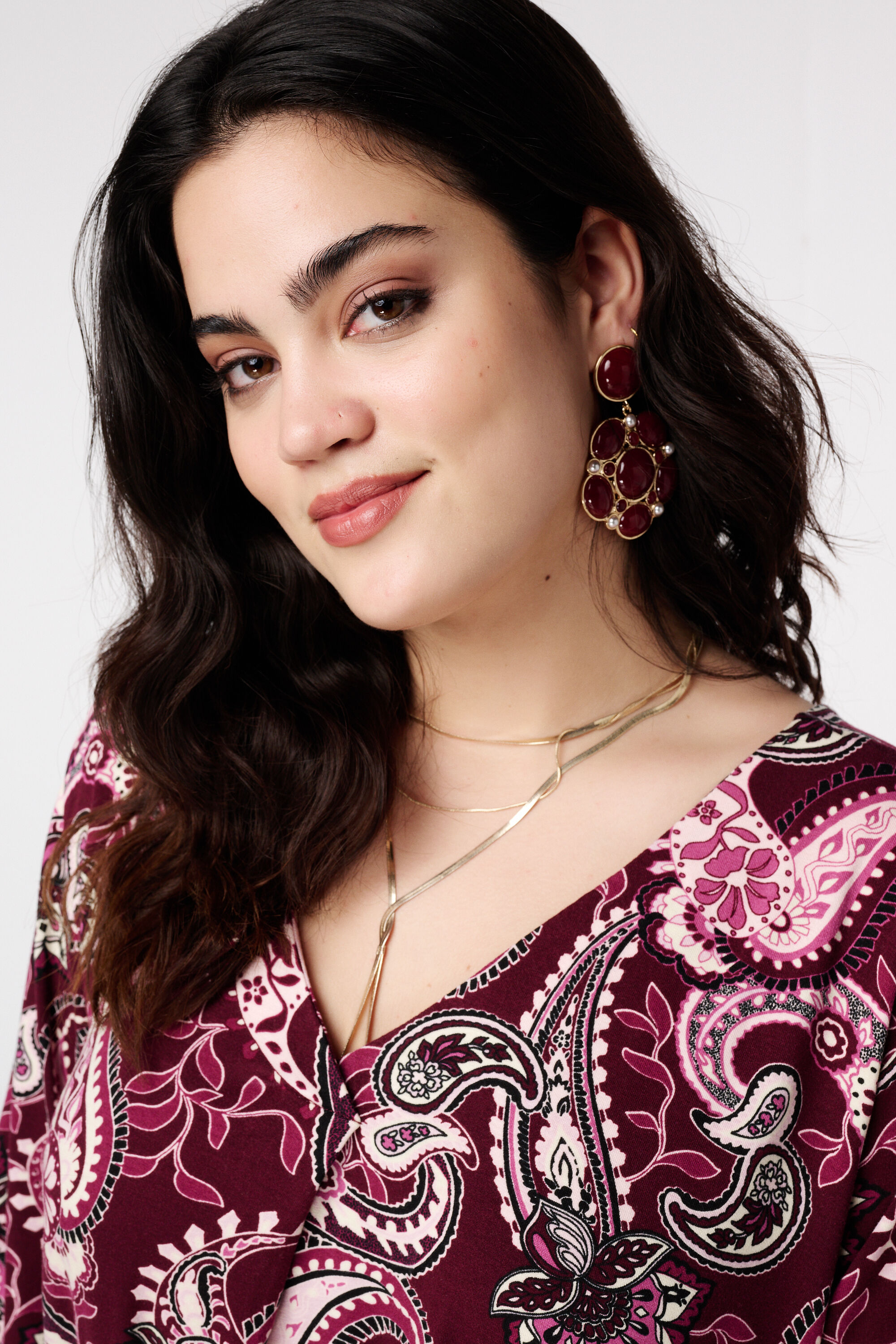 Top met paisleyprint image number 4