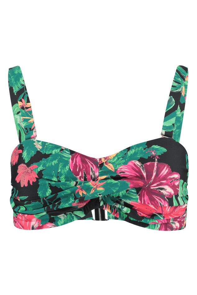 Bandeau bikini top met print image number 1