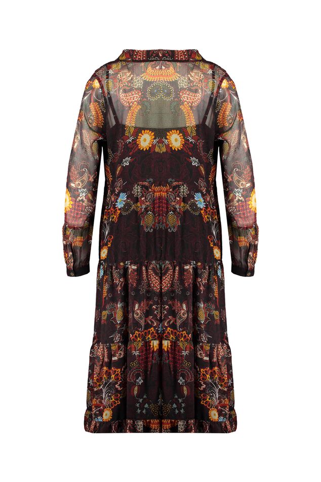 Semi-transparante lange jurk image number 3