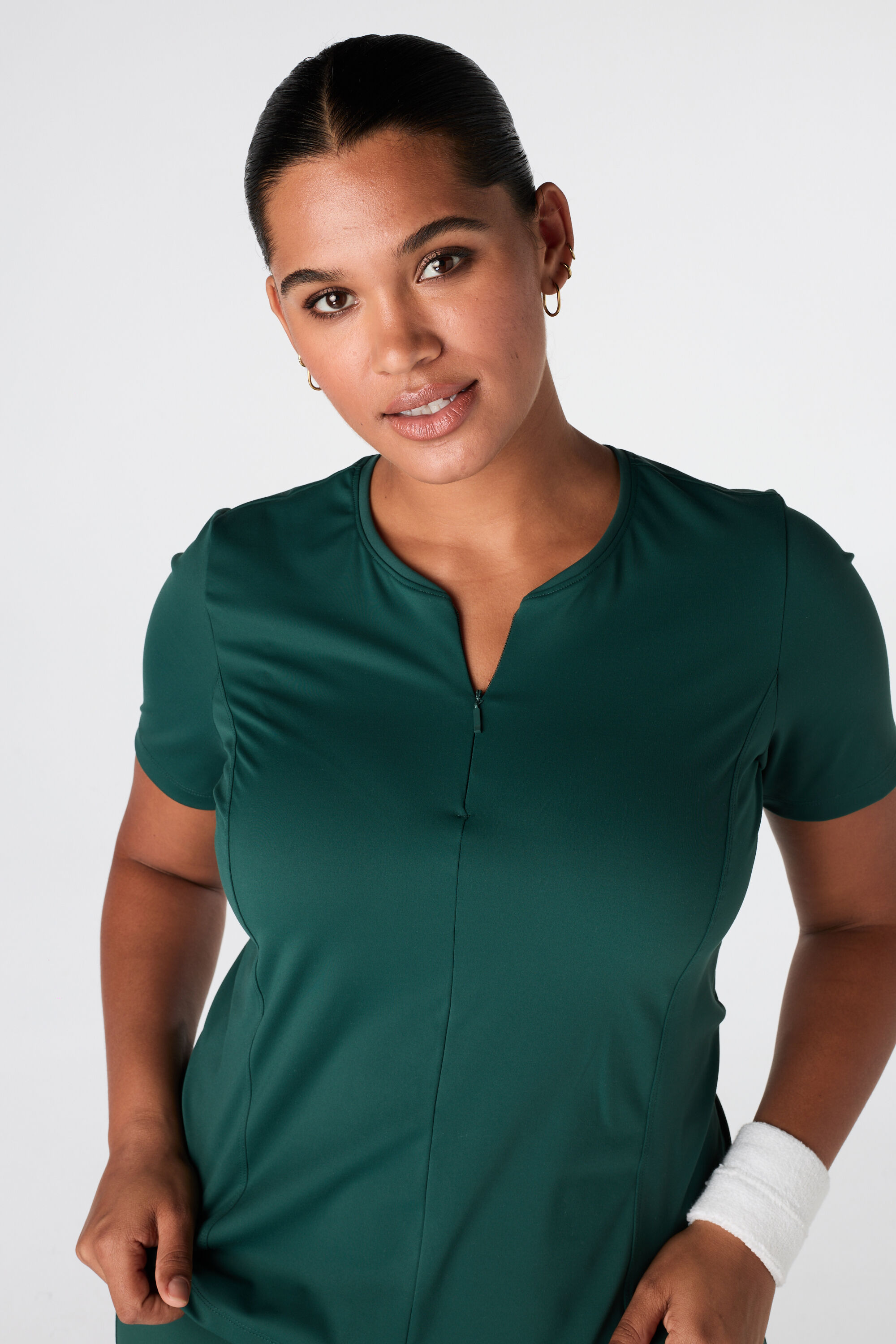 Sport top met rits image number 5