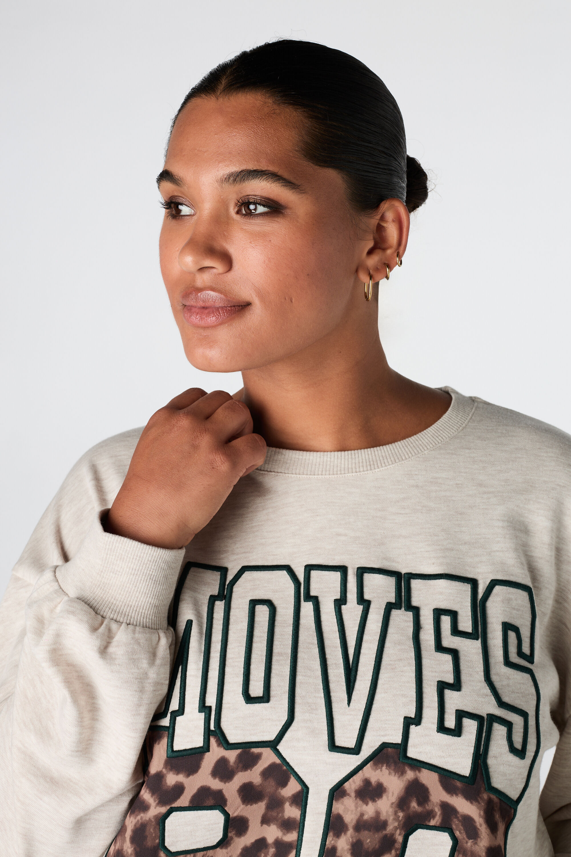 Sweater met sportieve print image number 4