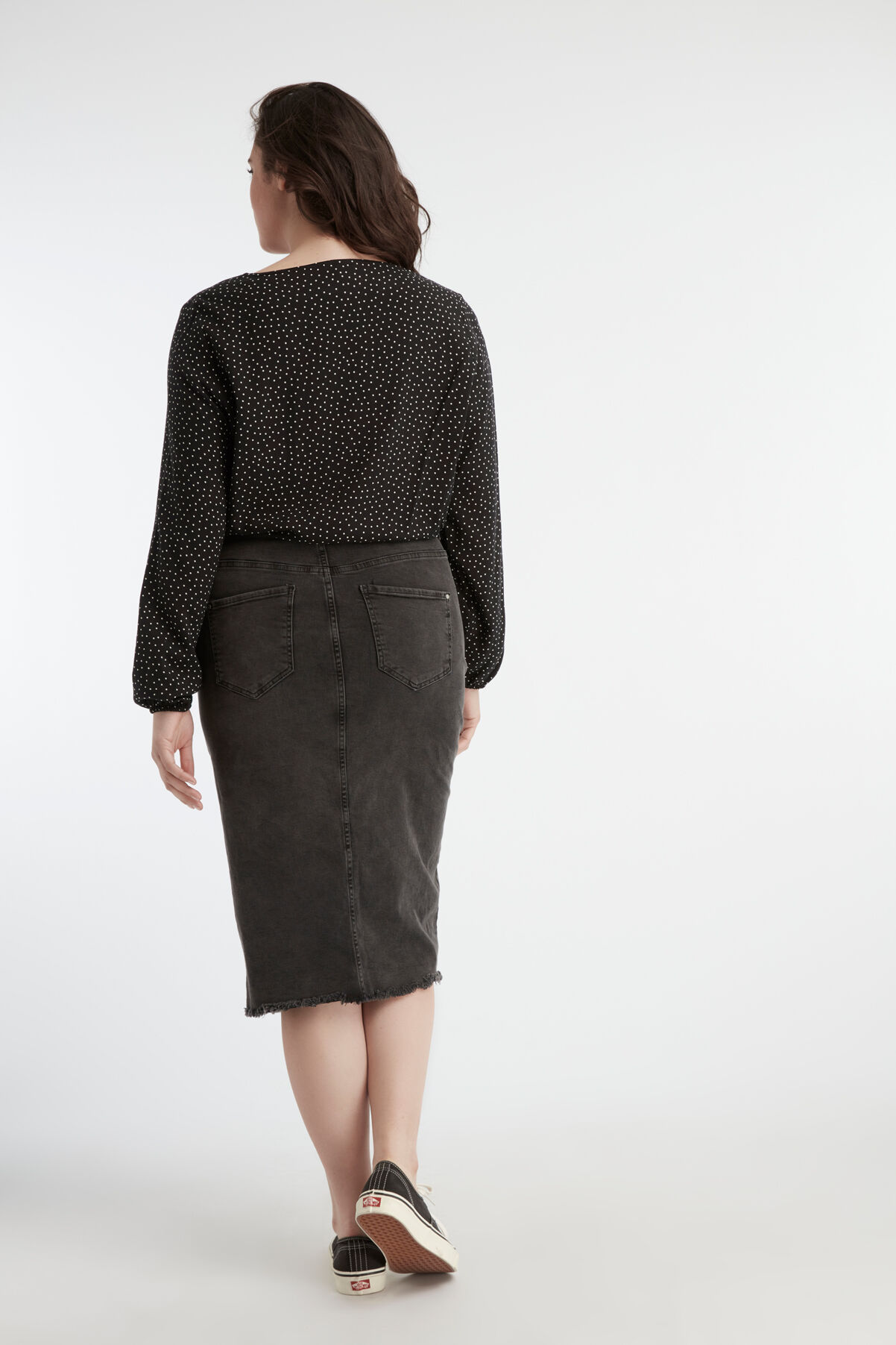 Denim rok met split image number 4