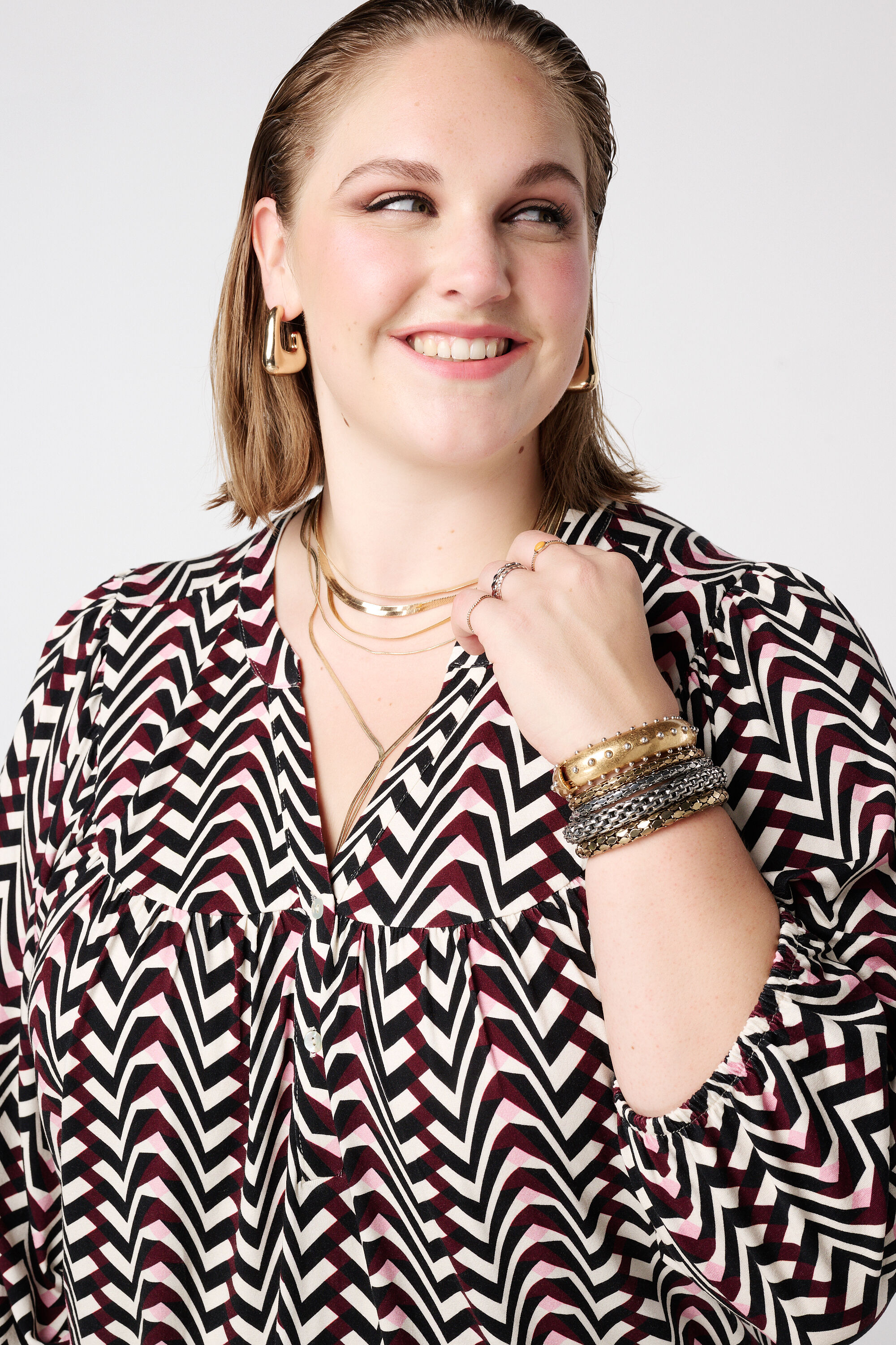 Jersey top met print image number 4