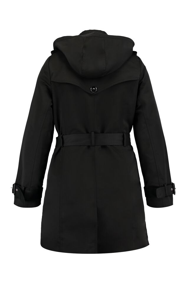 Trenchcoat met afritsbare capuchon image number 2