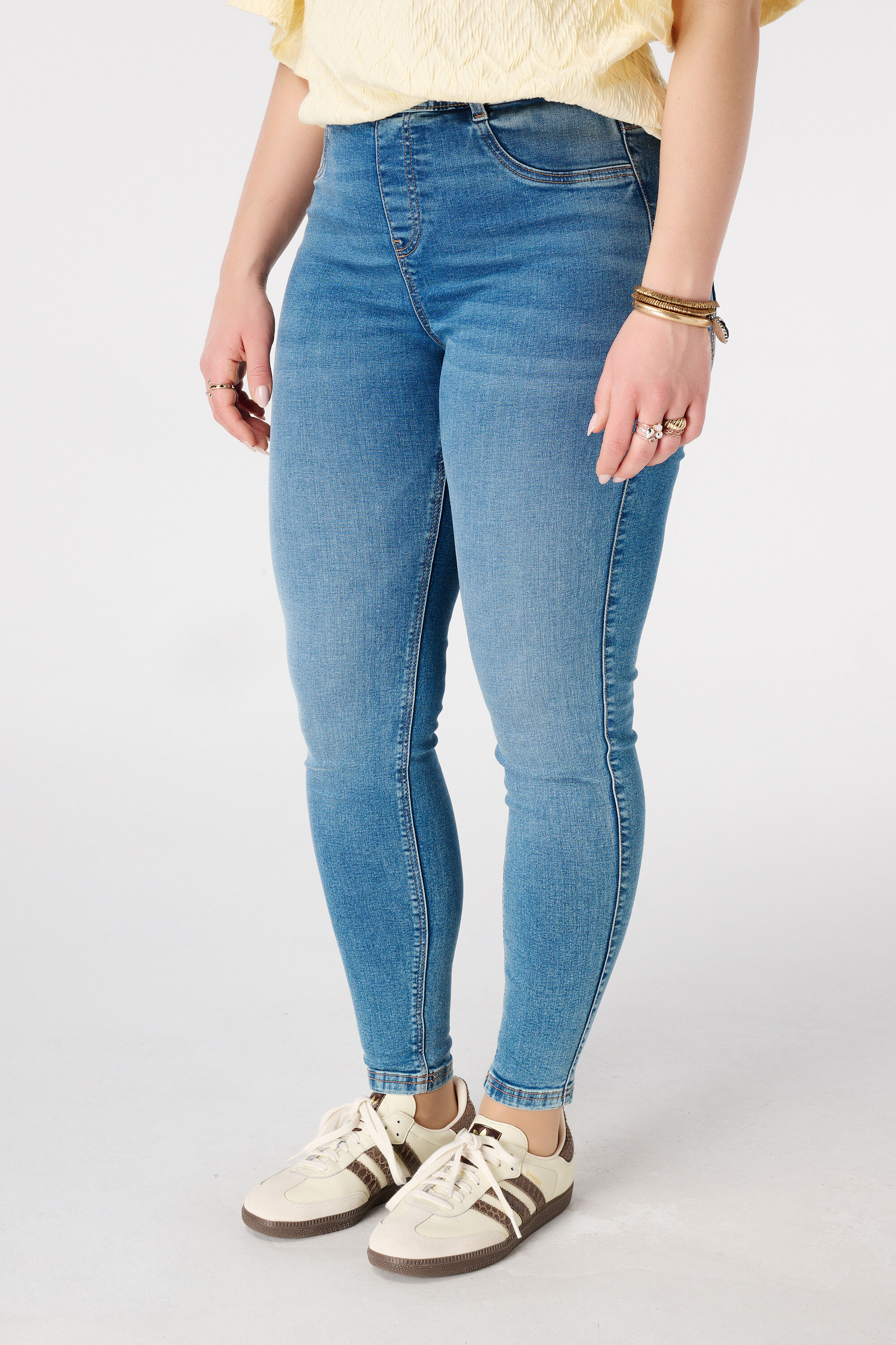 Tregging met denim look image number 5