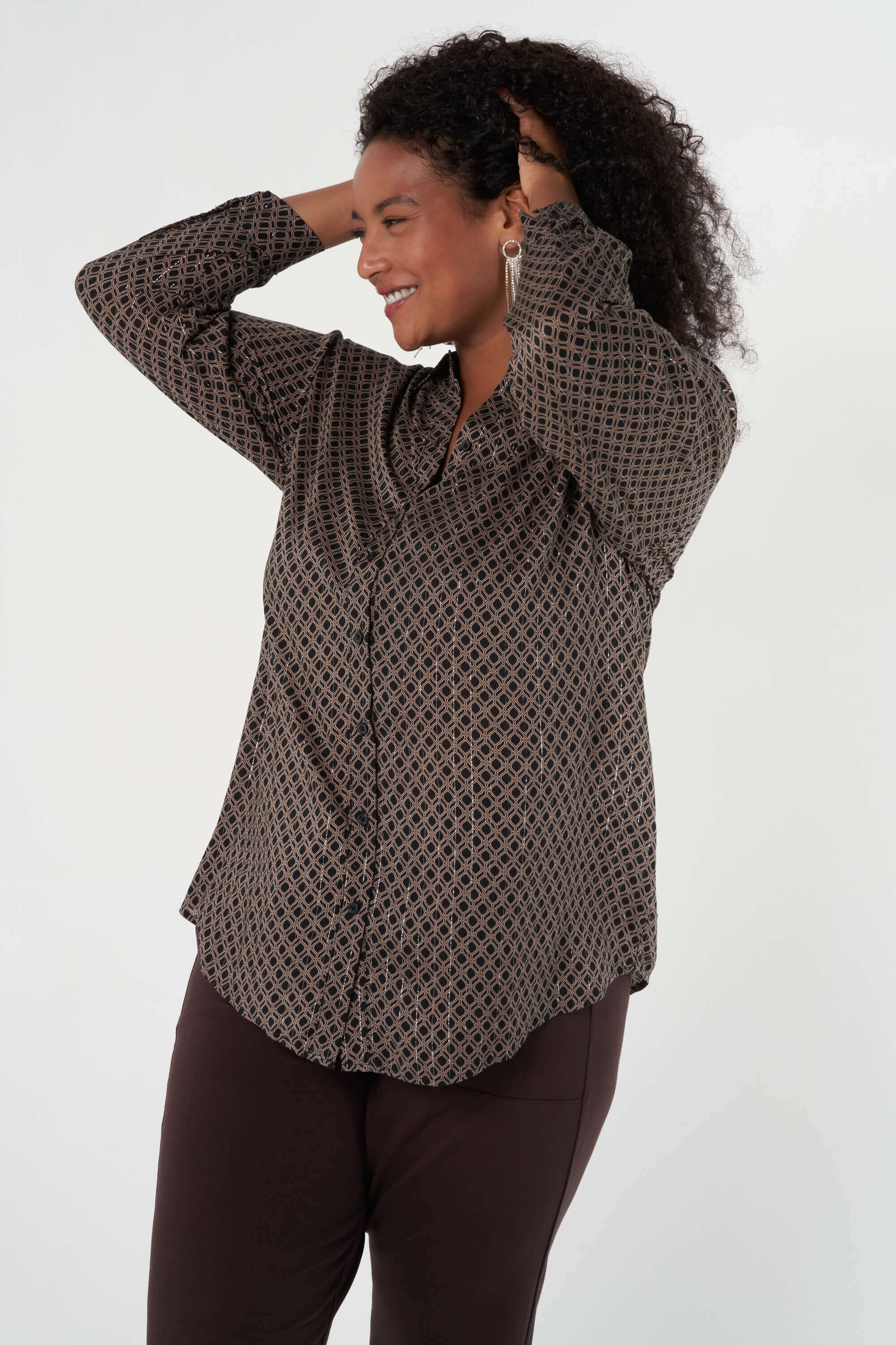 Luchtige blouse met print image number 0