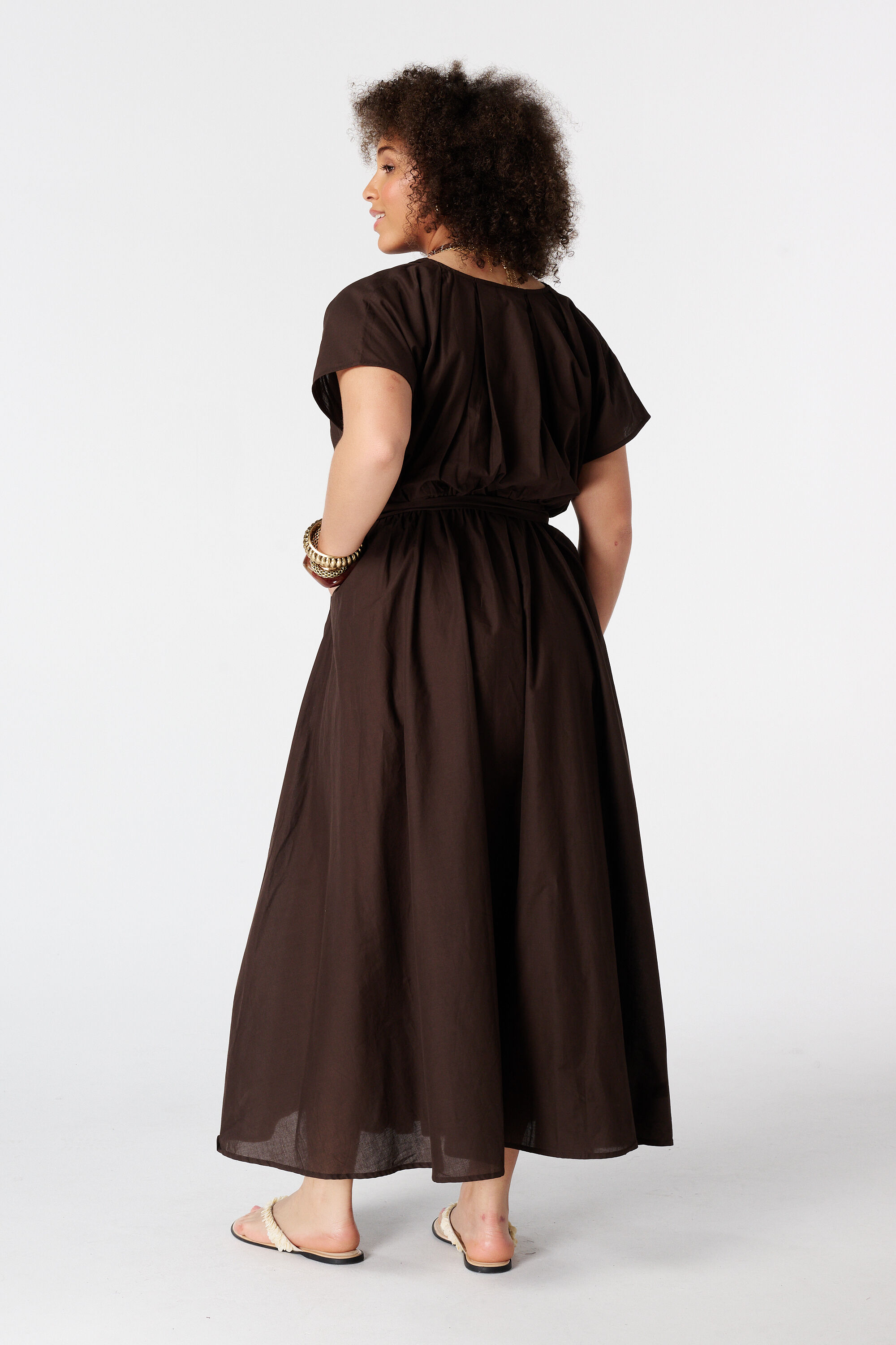 Maxi jurk met ceintuur image number 3