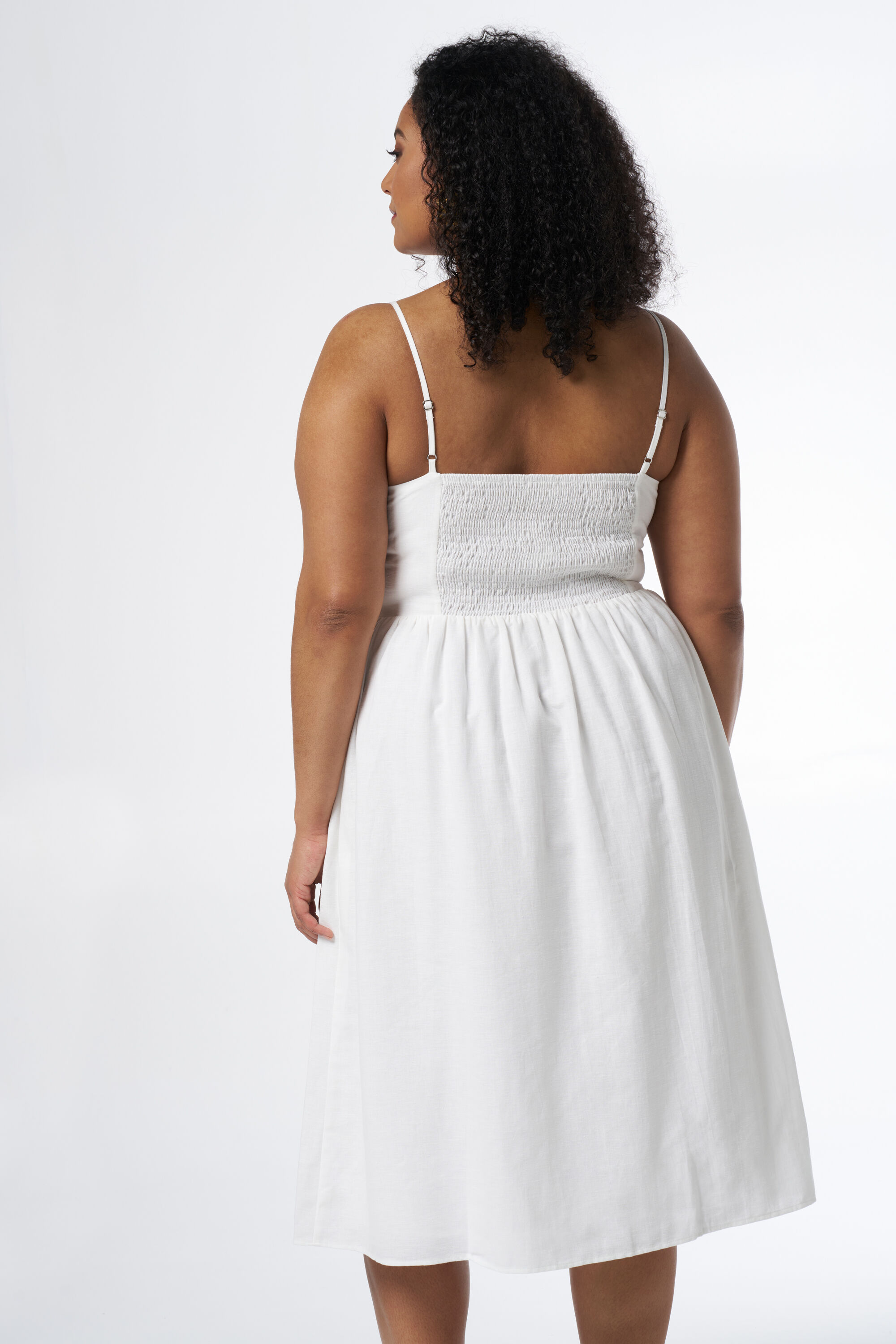 Midi jurk met knopen en print image number 3