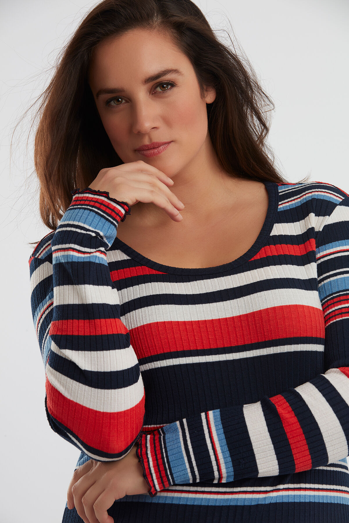 Rib shirt dames sales